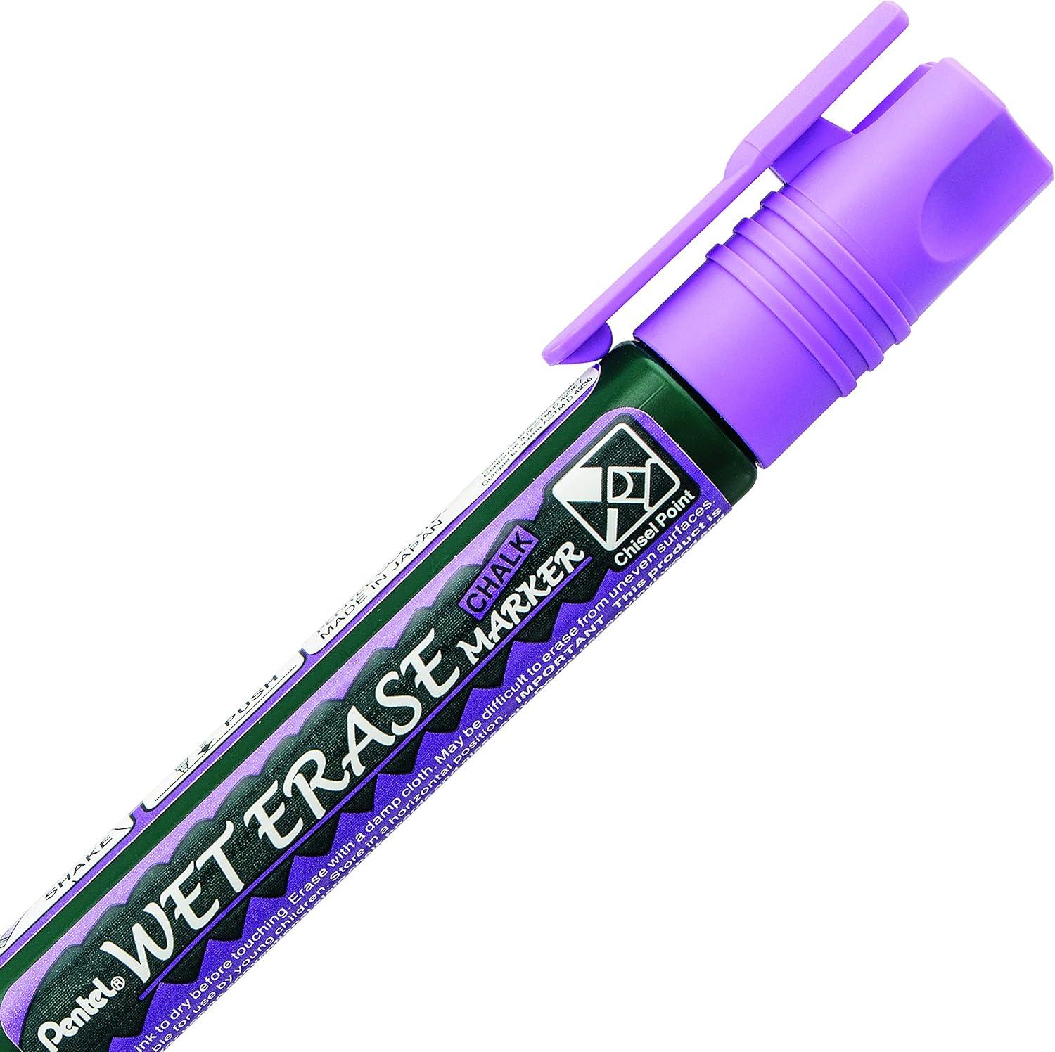 image:imagePentel Arts Wet Erase Chalk Marker Jumbo Tip Black Ink Box of 12 SMW56AViolet