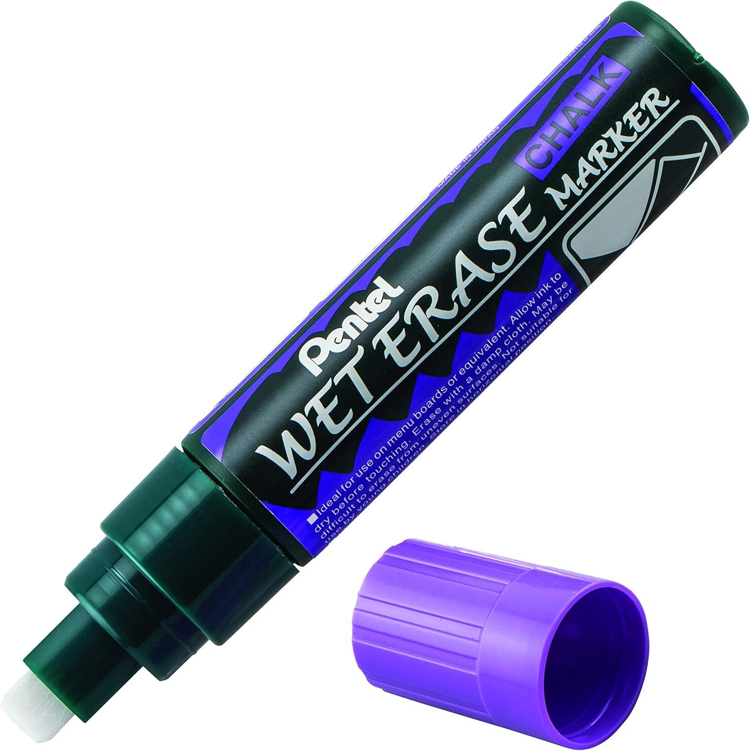 image:imagePentel Arts Wet Erase Chalk Marker Jumbo Tip Black Ink Box of 12 SMW56AViolet