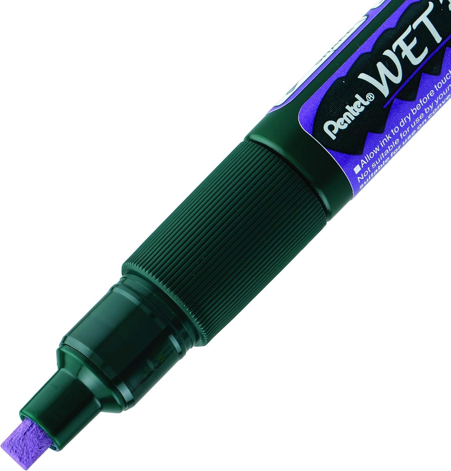 image:imagePentel Arts Wet Erase Chalk Marker Jumbo Tip Black Ink Box of 12 SMW56AViolet