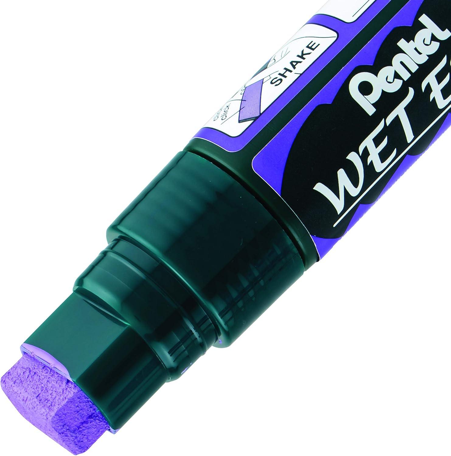 image:imagePentel Arts Wet Erase Chalk Marker Jumbo Tip Black Ink Box of 12 SMW56AViolet