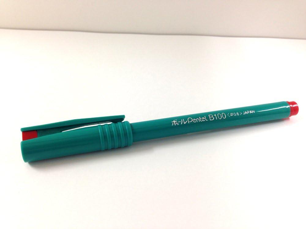 image:imagePentel B100AD WaterBased Ballpoint Pen Ballpoint Pen Black 10 PiecesRed Ink