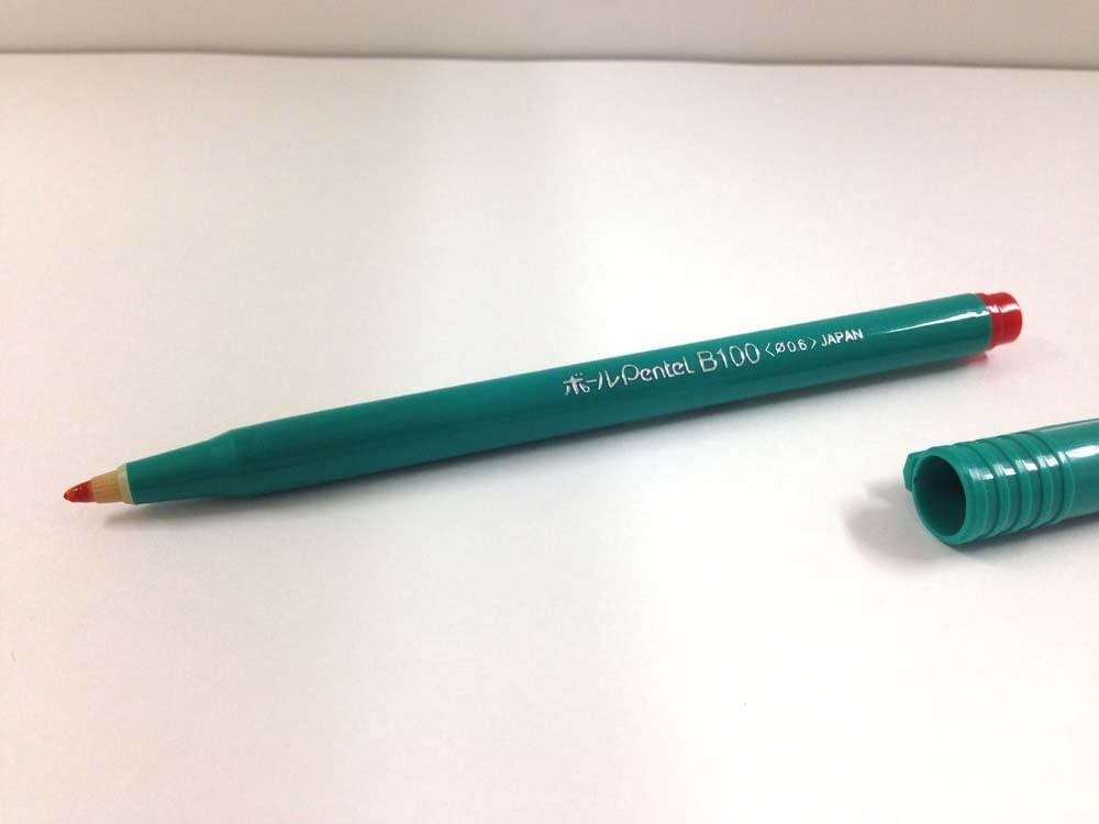 image:imagePentel B100AD WaterBased Ballpoint Pen Ballpoint Pen Black 10 PiecesRed Ink