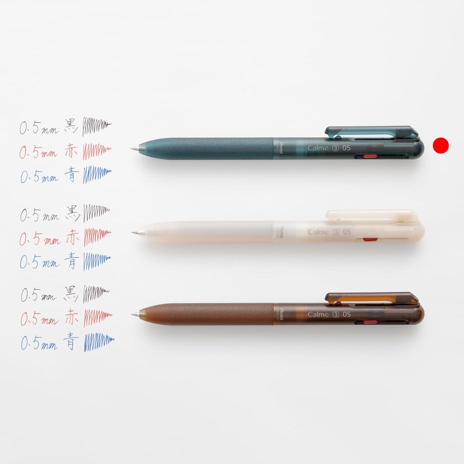 image:imagePentel BXAC35L3 TriColor Ballpoint Pen Limited Calme 05mm Sea Blue