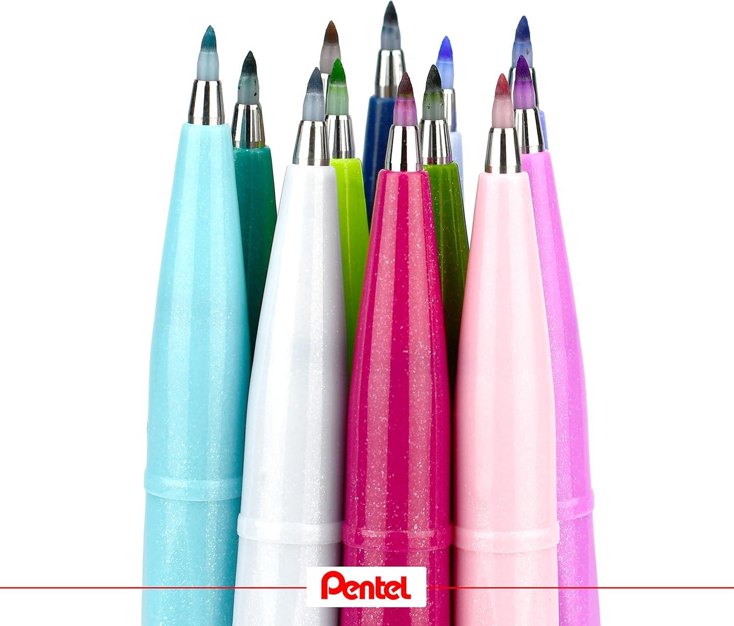 image:imagePentel Brush Sign Pen Pastel colors SES15C Brush Nib Fibre Tip