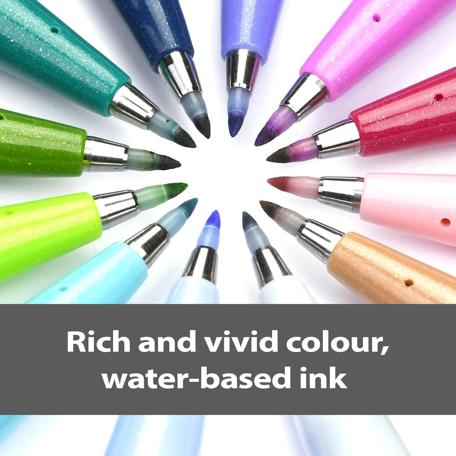 image:imagePentel Brush Sign Pen Pastel colors SES15C Brush Nib Fibre Tip
