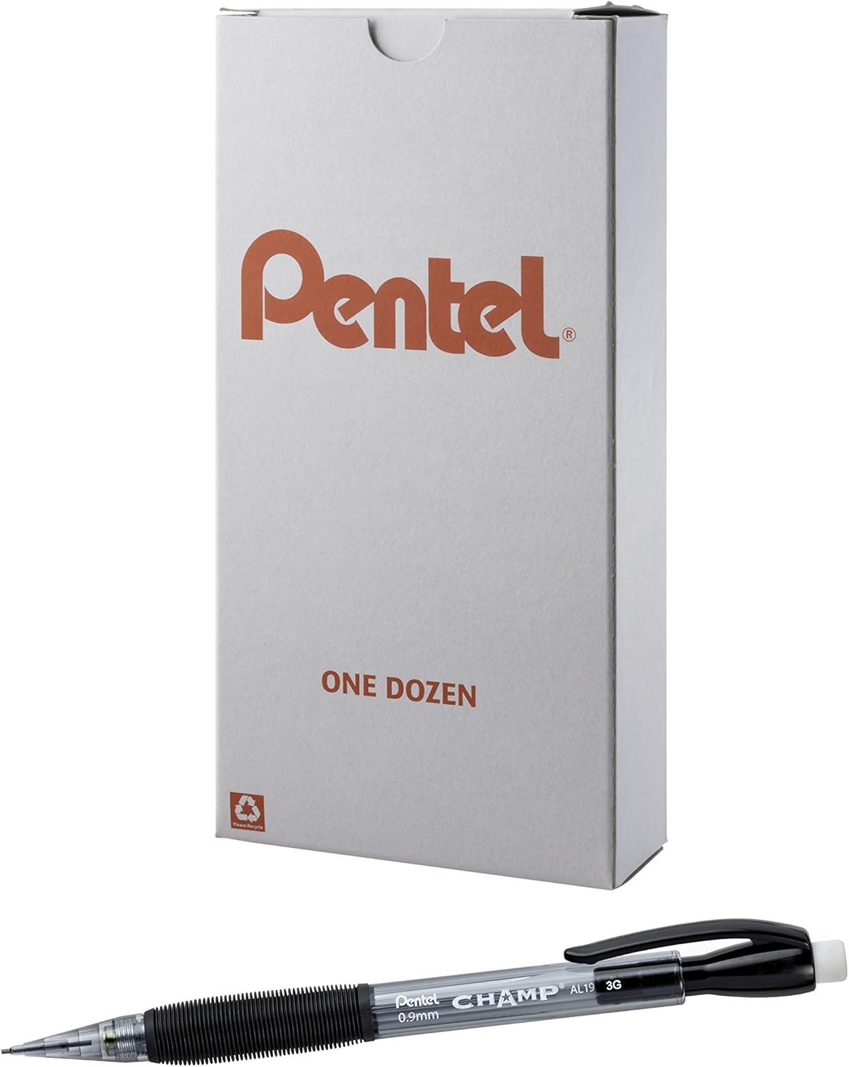 image:imagePentel CHAMP Mechanical Pencil 09mm Tinted Lime Green Barrel Box of 12 AL19KBlack