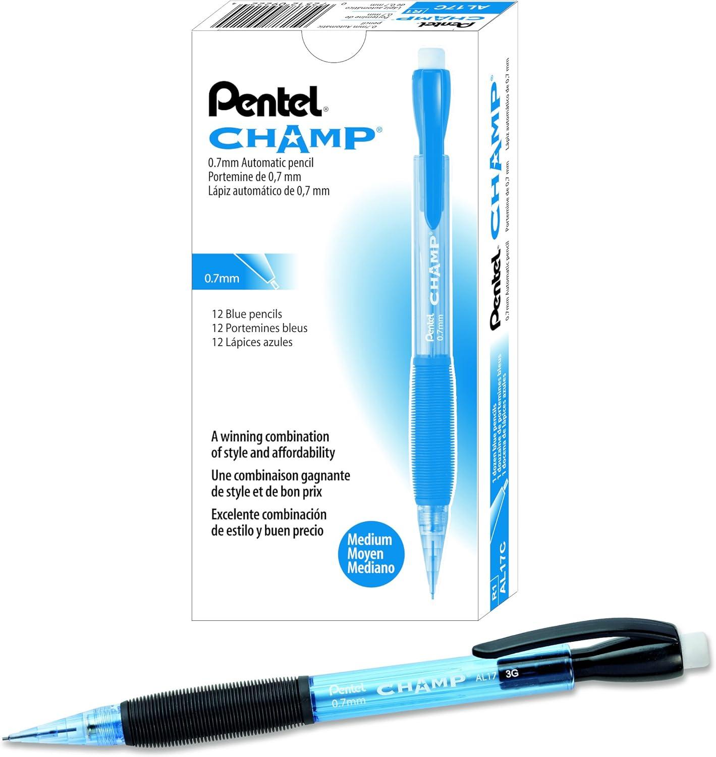 image:imagePentel CHAMP Mechanical Pencil 09mm Tinted Lime Green Barrel Box of 12 AL19KBlue