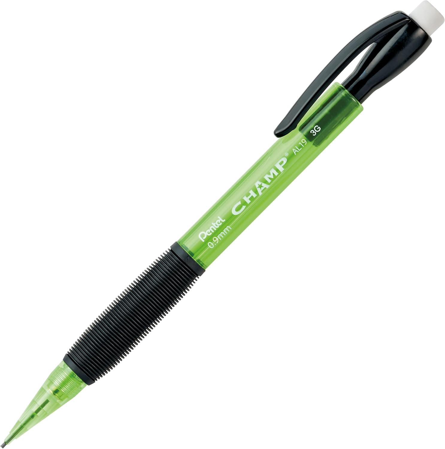 image:imagePentel CHAMP Mechanical Pencil 09mm Tinted Lime Green Barrel Box of 12 AL19KGreen