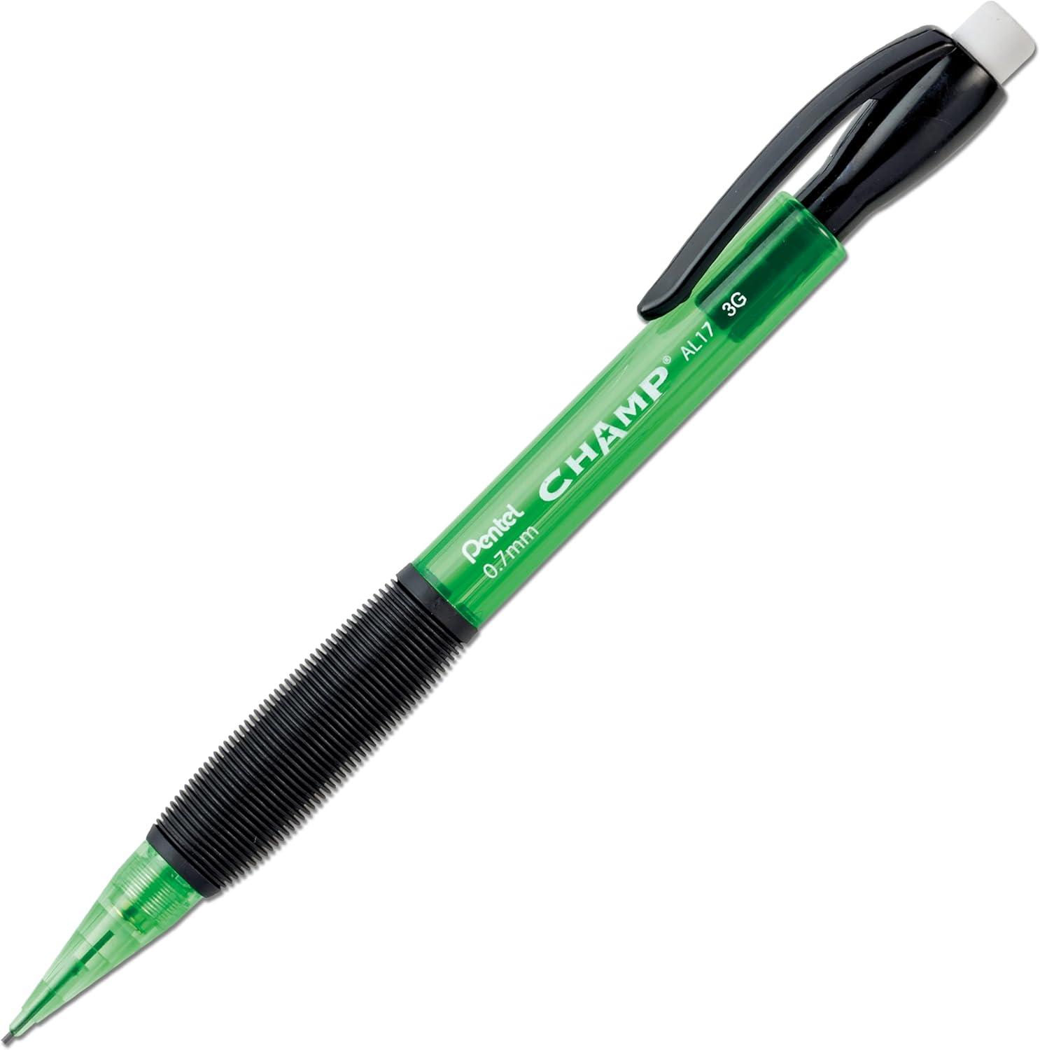 image:imagePentel CHAMP Mechanical Pencil 09mm Tinted Lime Green Barrel Box of 12 AL19KGreen