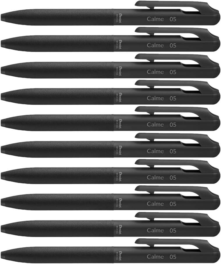 image:imagePentel Calme Ballpoint Pen 035mm Pink 10 Count BXA103PA 10Black Shaft