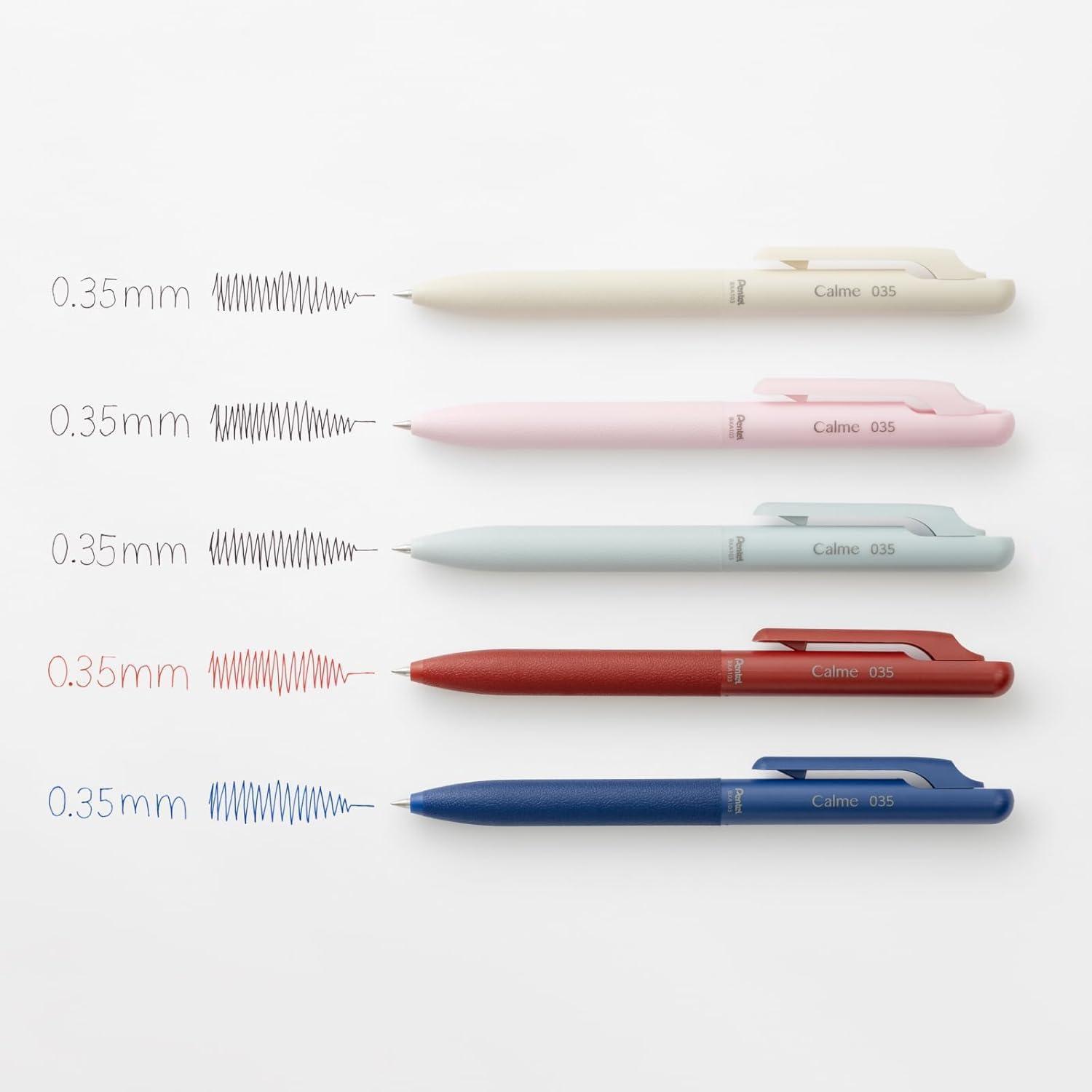 image:imagePentel Calme Ballpoint Pen 035mm Pink 10 Count BXA103PA 10Pink Shaft