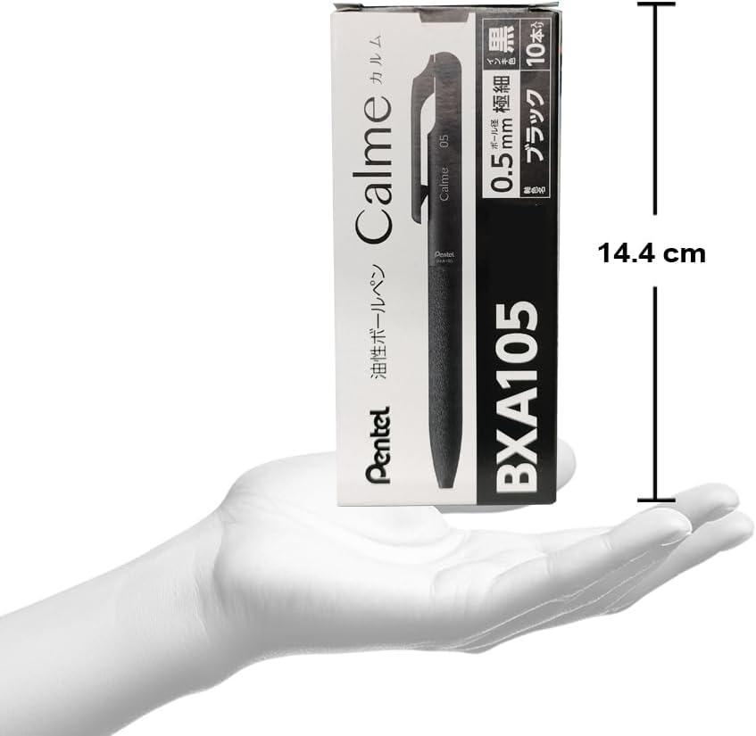 image:imagePentel Calme Ballpoint Pen 035mm Pink 10 Count BXA103PA 10White Shaft