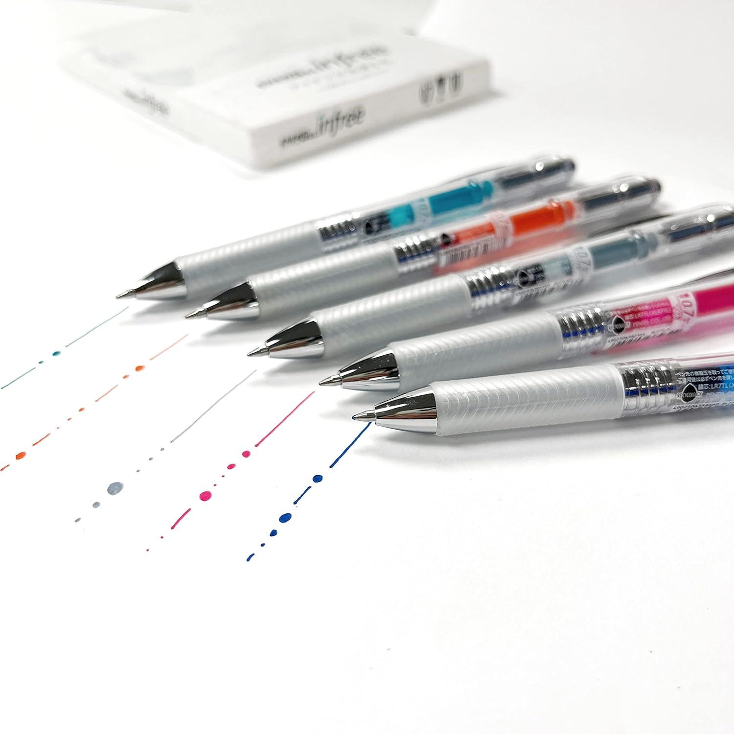image:imagePentel EnerGel Ink Ballpoint Pen EnerGel Infree 07mm ball 10 Color Set BL77TL10