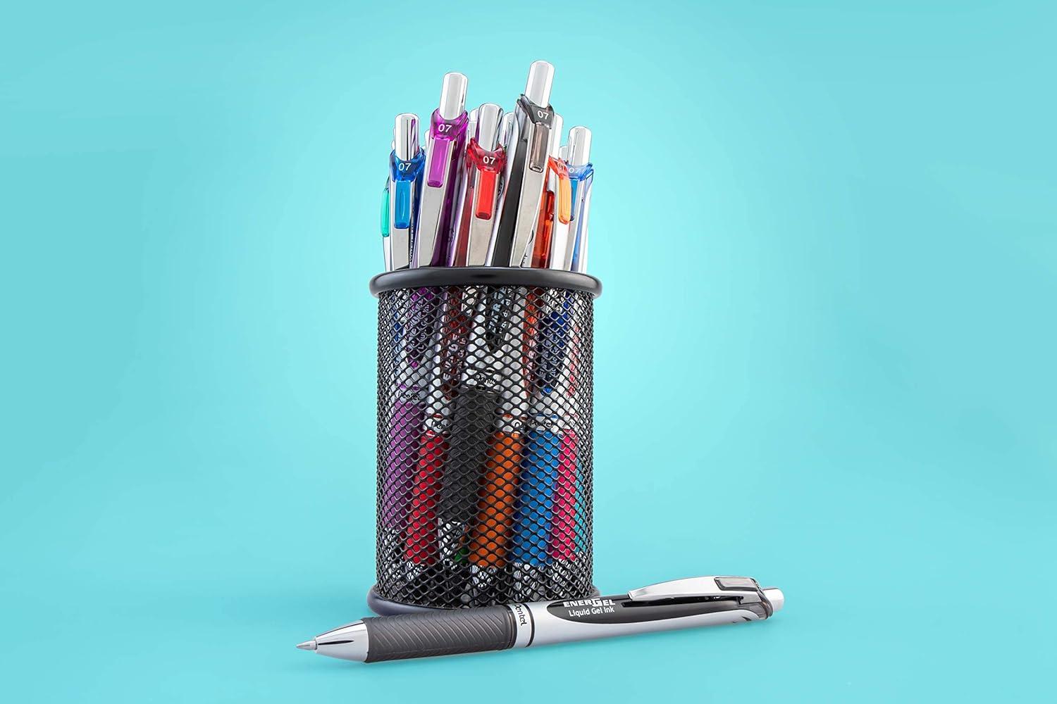 image:imagePentel EnerGel RTX RT Liquid Gel Pen Med Metal Tip 07mm Blue Ink Box of 12 BL77PC12C1Blue