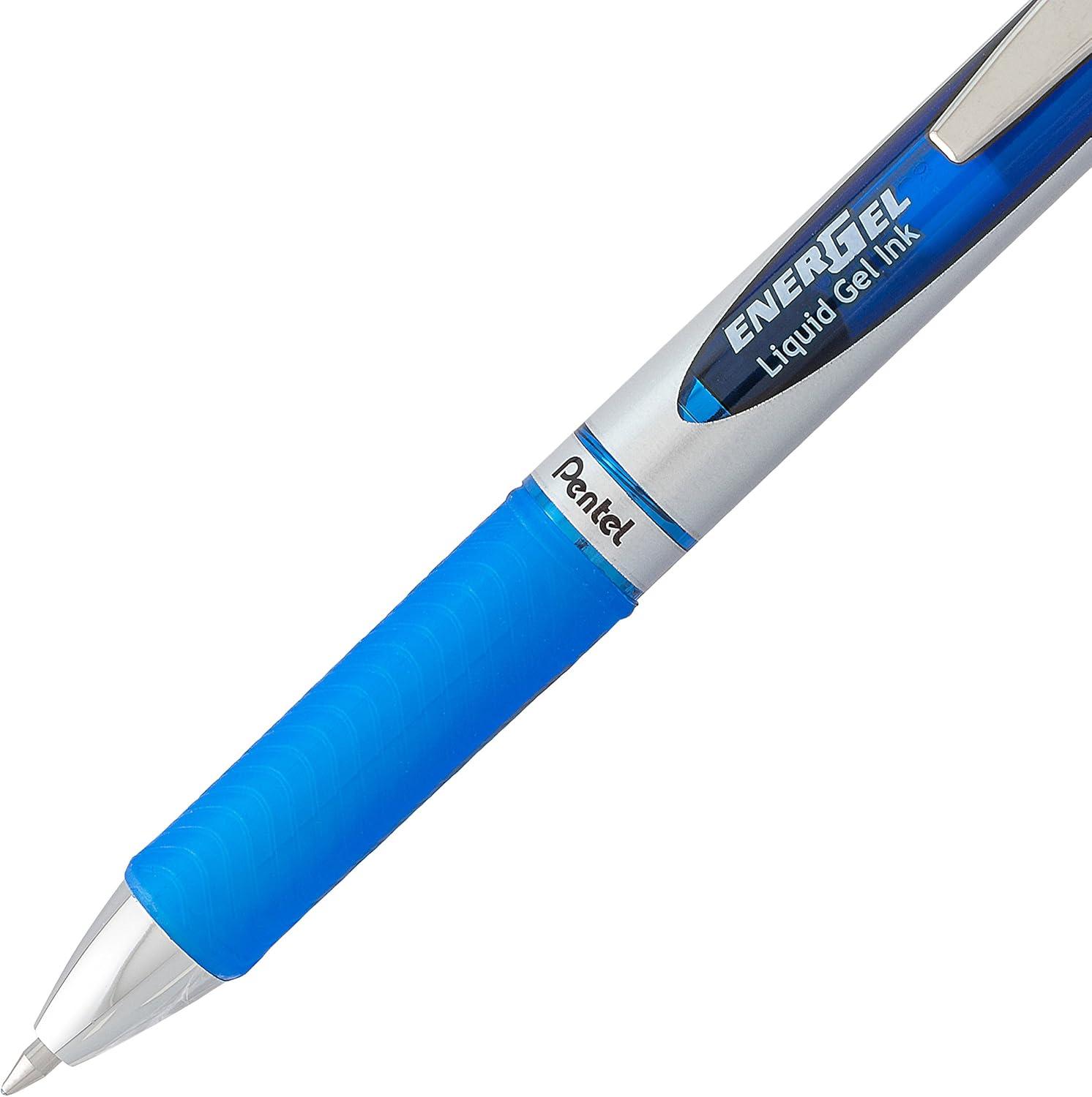 image:imagePentel EnerGel RTX Retractable Liquid Gel Pen Canister 07mm Medium Line Blue Ink BL77PC36C Pack of 1 36 Count TotalBlue