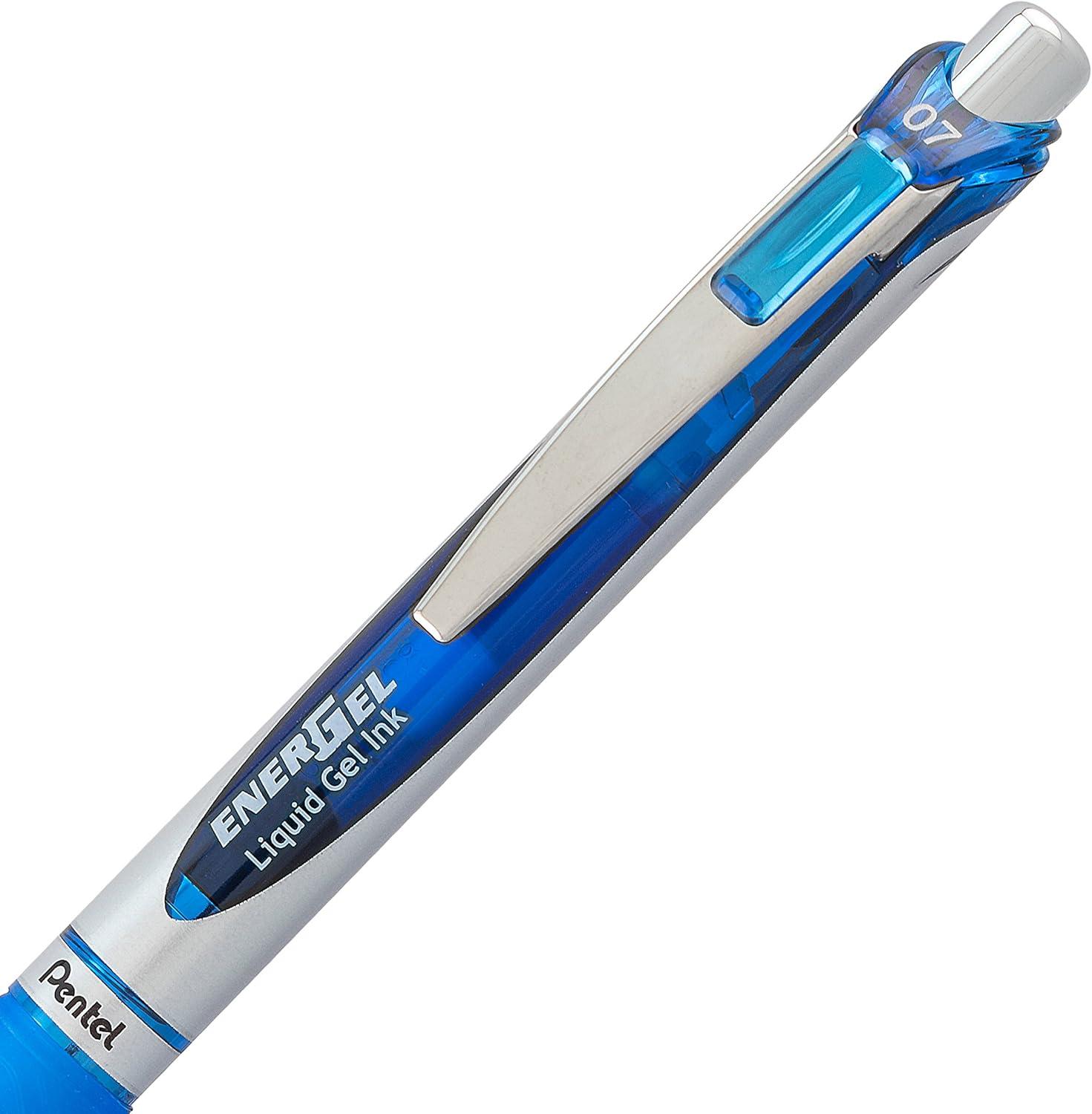 image:imagePentel EnerGel RTX Retractable Liquid Gel Pen Canister 07mm Medium Line Blue Ink BL77PC36C Pack of 1 36 Count TotalBlue