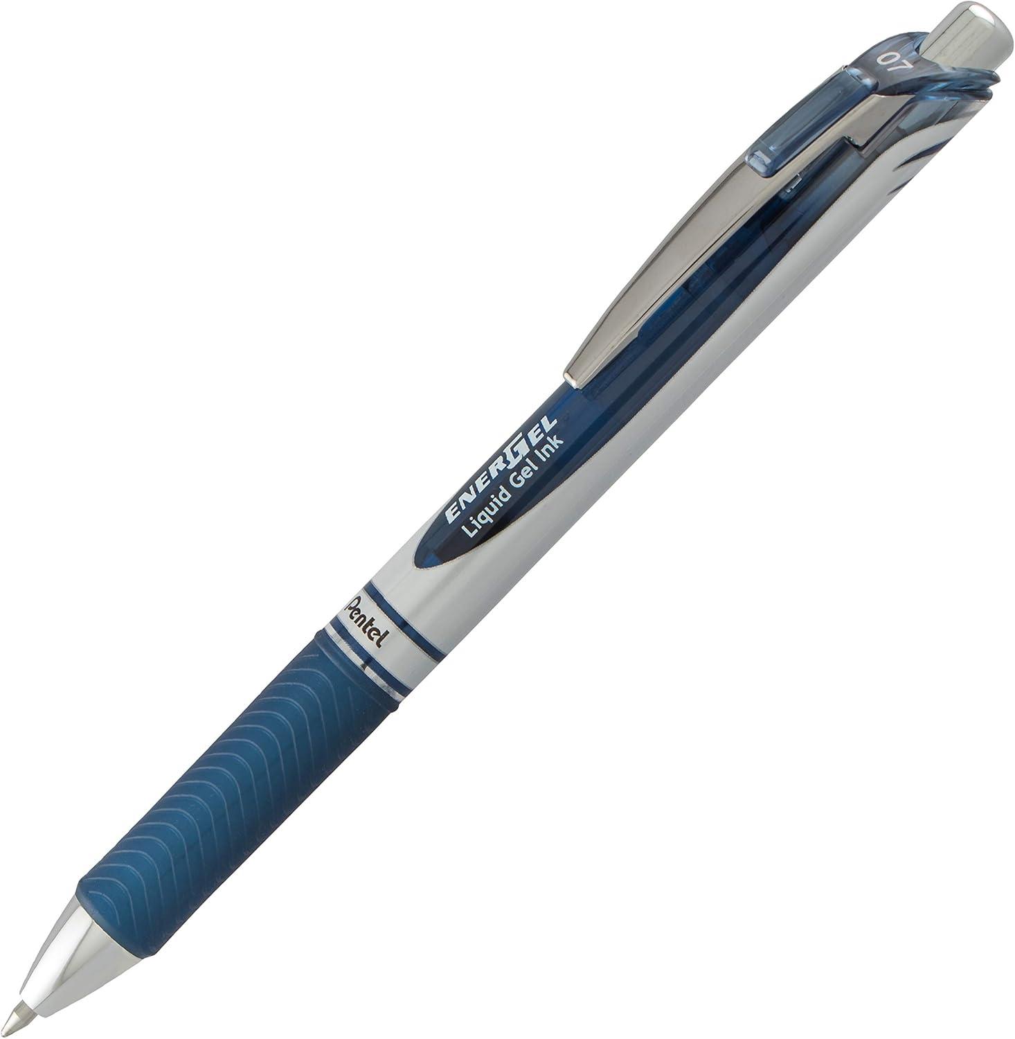 image:imagePentel EnerGel RTX Retractable Liquid Gel Pen Canister 07mm Medium Line Blue Ink BL77PC36C Pack of 1 36 Count TotalNavy Blue
