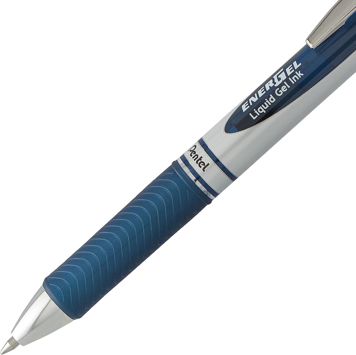 image:imagePentel EnerGel RTX Retractable Liquid Gel Pen Canister 07mm Medium Line Blue Ink BL77PC36C Pack of 1 36 Count TotalNavy Blue