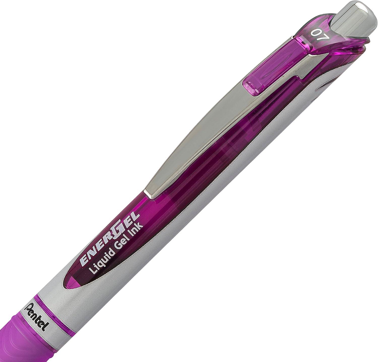 image:imagePentel EnerGel RTX Retractable Liquid Gel Pen Canister 07mm Medium Line Blue Ink BL77PC36C Pack of 1 36 Count TotalViolet