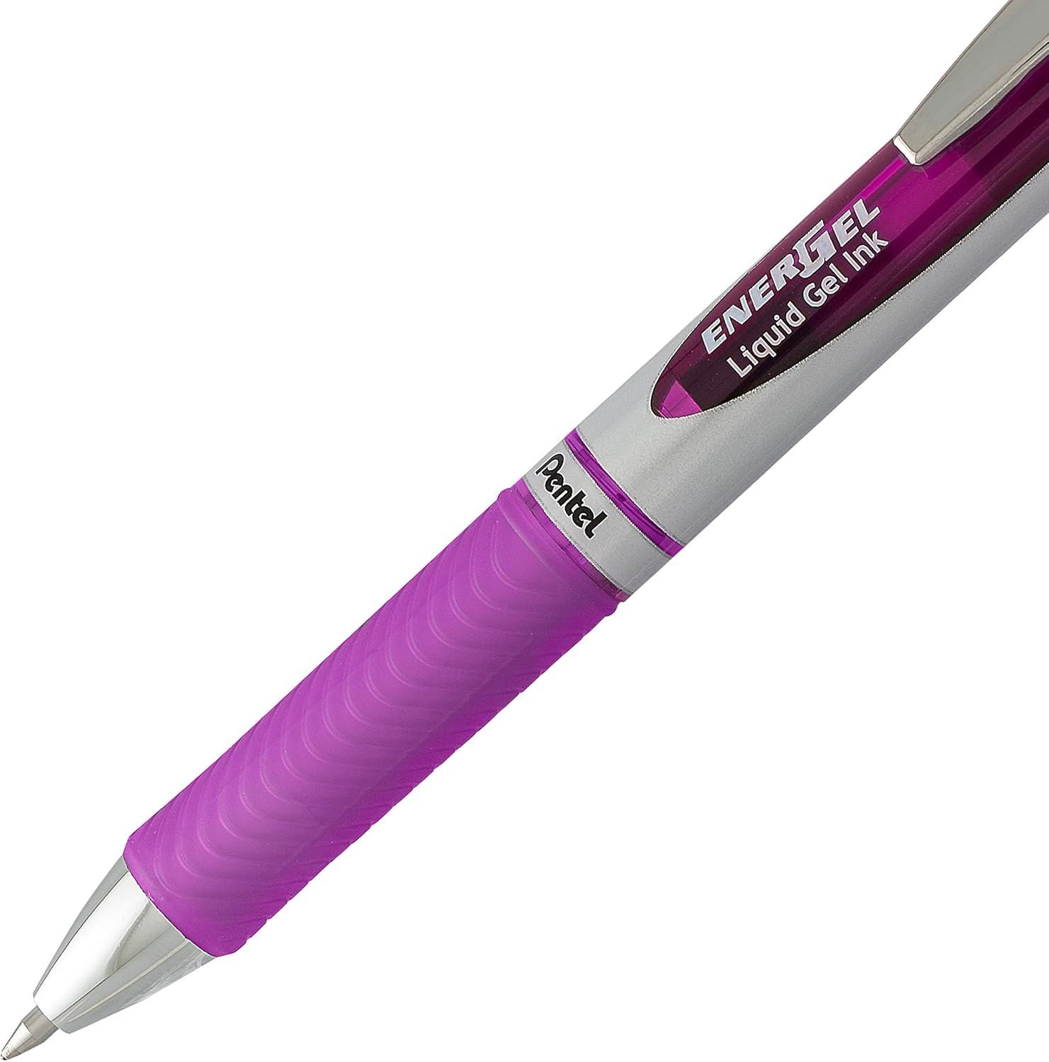 image:imagePentel EnerGel RTX Retractable Liquid Gel Pen Canister 07mm Medium Line Blue Ink BL77PC36C Pack of 1 36 Count TotalViolet