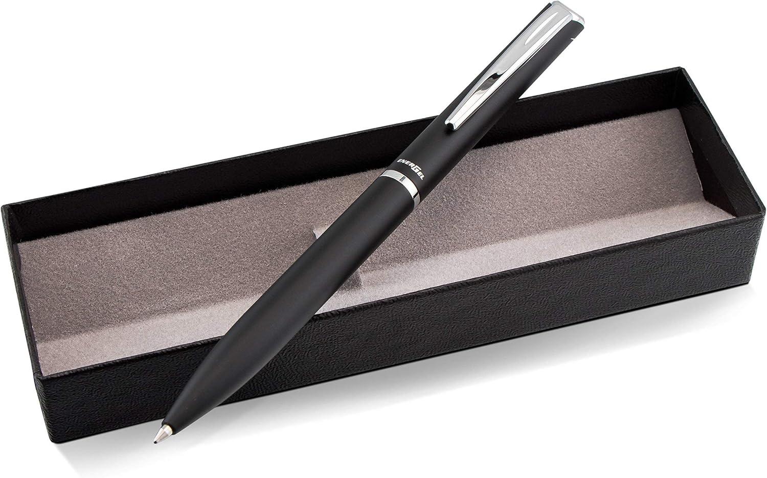 image:imagePentel EnerGel Style Gel Pen 07mm Medium LineTeal Blue Barrel BL2007SABXBlack