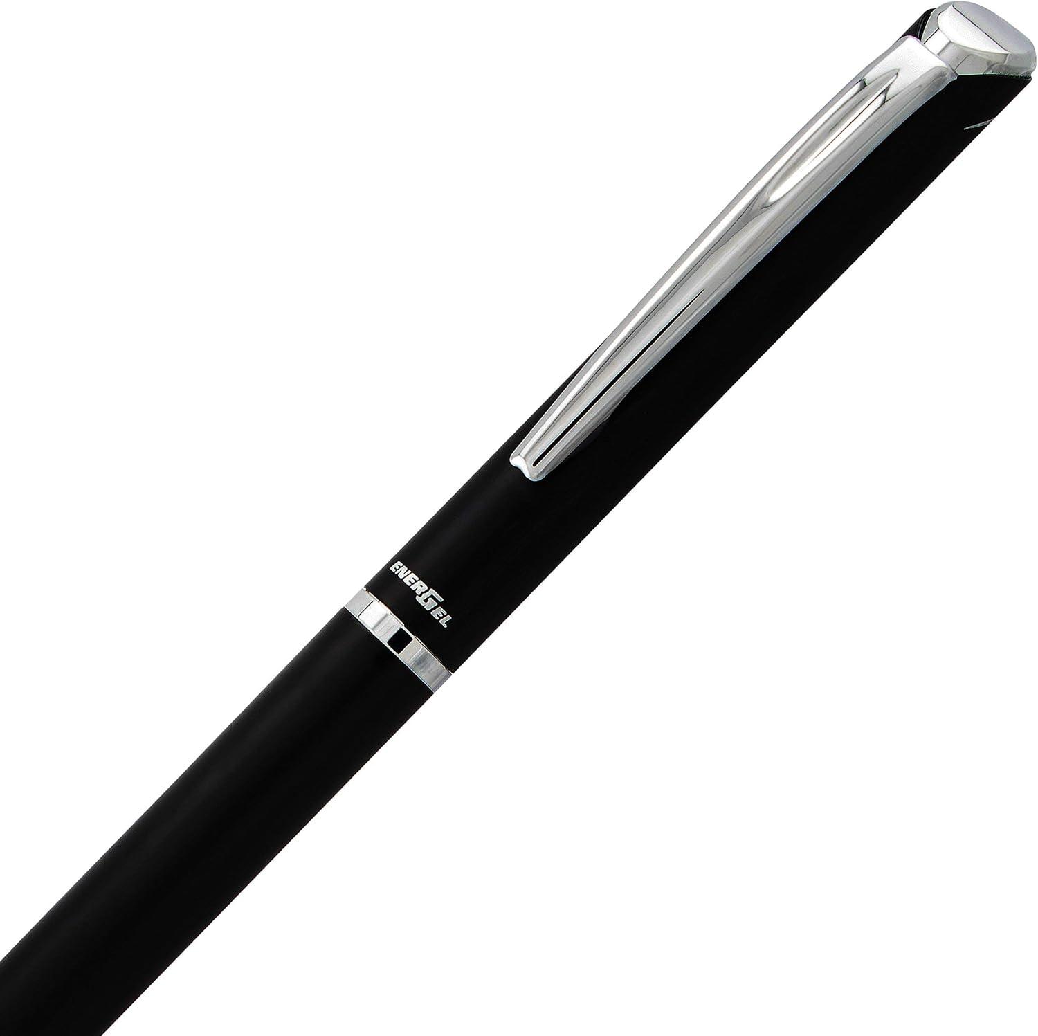 image:imagePentel EnerGel Style Gel Pen 07mm Medium LineTeal Blue Barrel BL2007SABXBlack