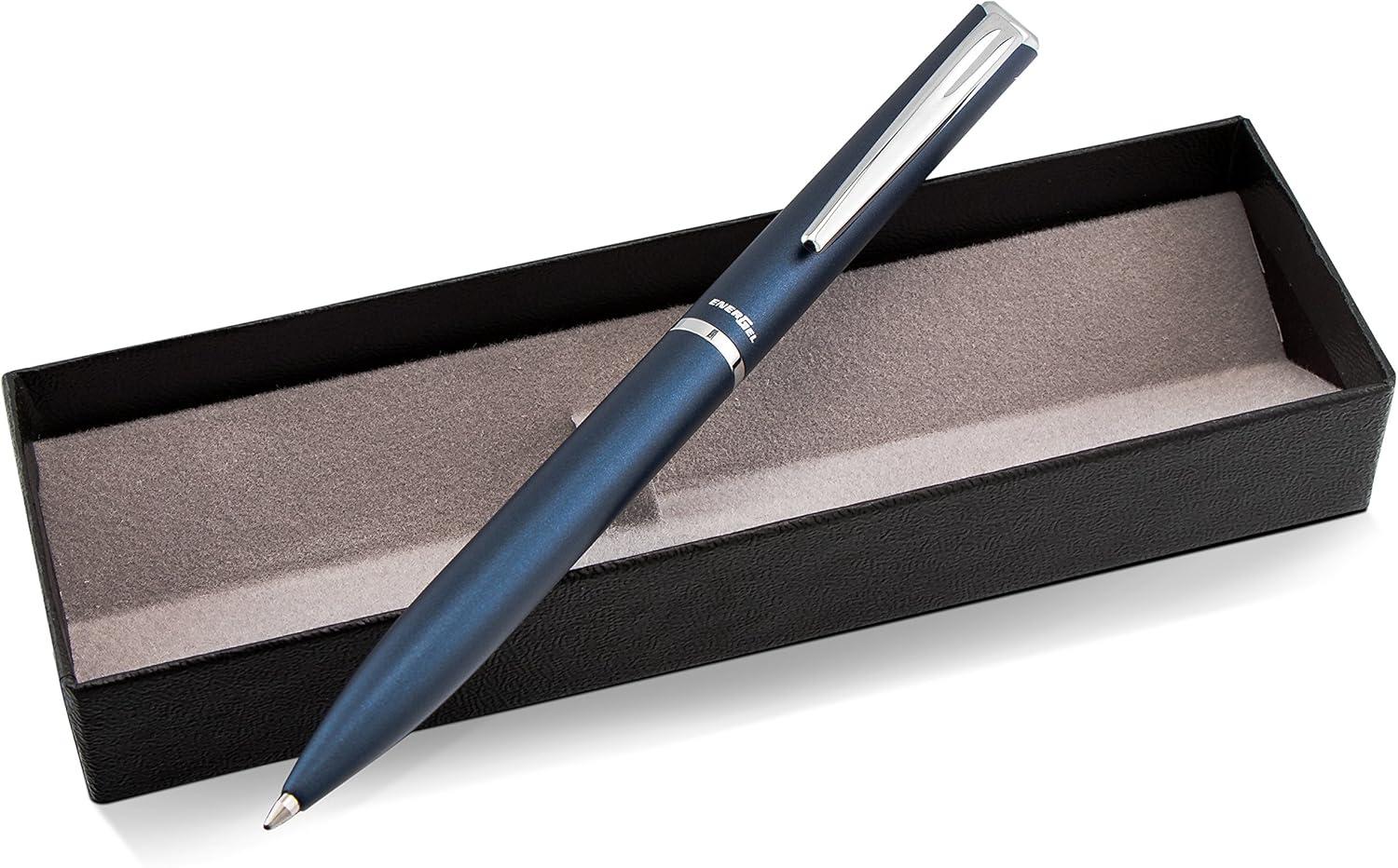 image:imagePentel EnerGel Style Gel Pen 07mm Medium LineTeal Blue Barrel BL2007SABXDark Blue