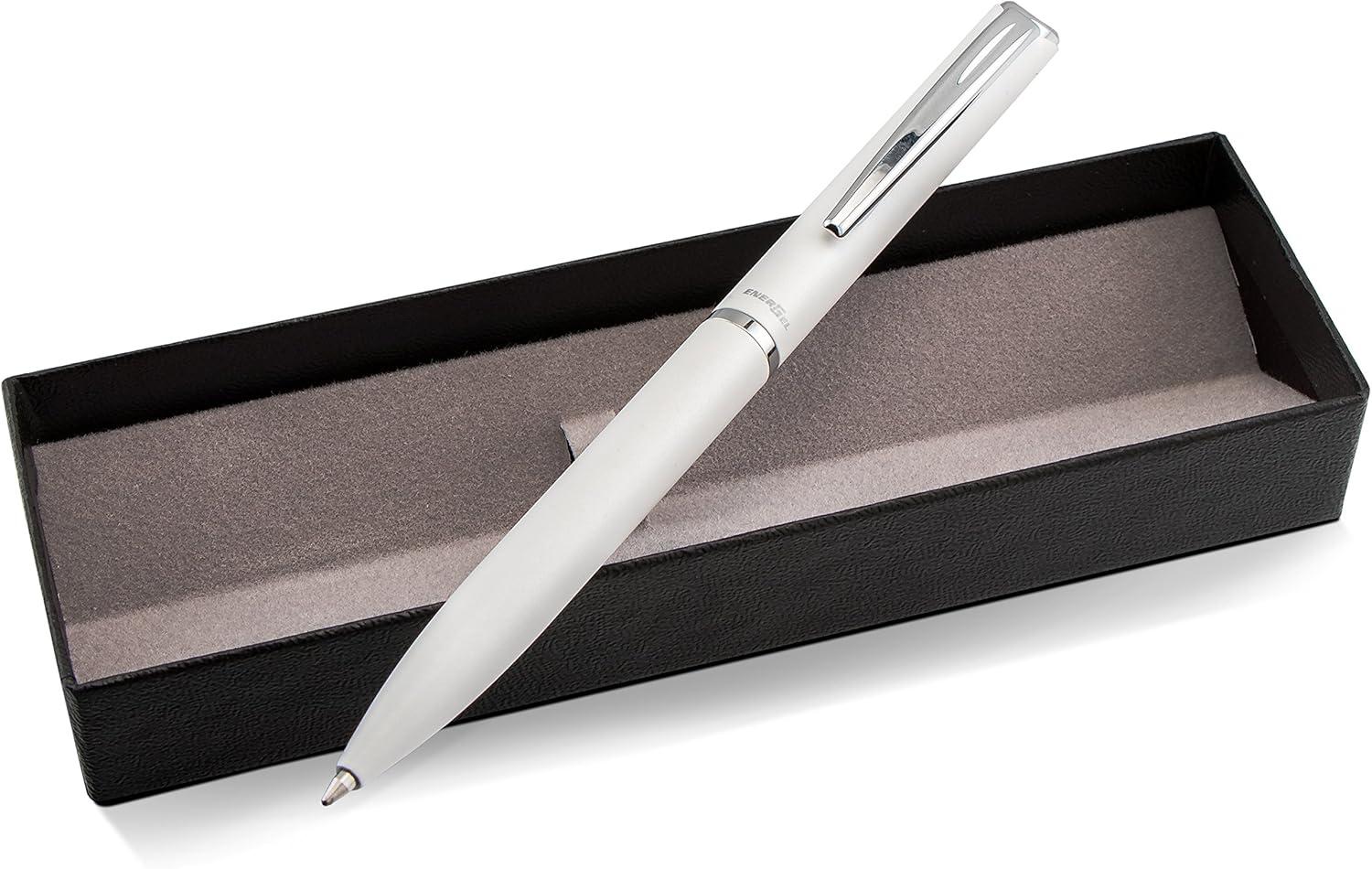 image:imagePentel EnerGel Style Gel Pen 07mm Medium LineTeal Blue Barrel BL2007SABXSilver