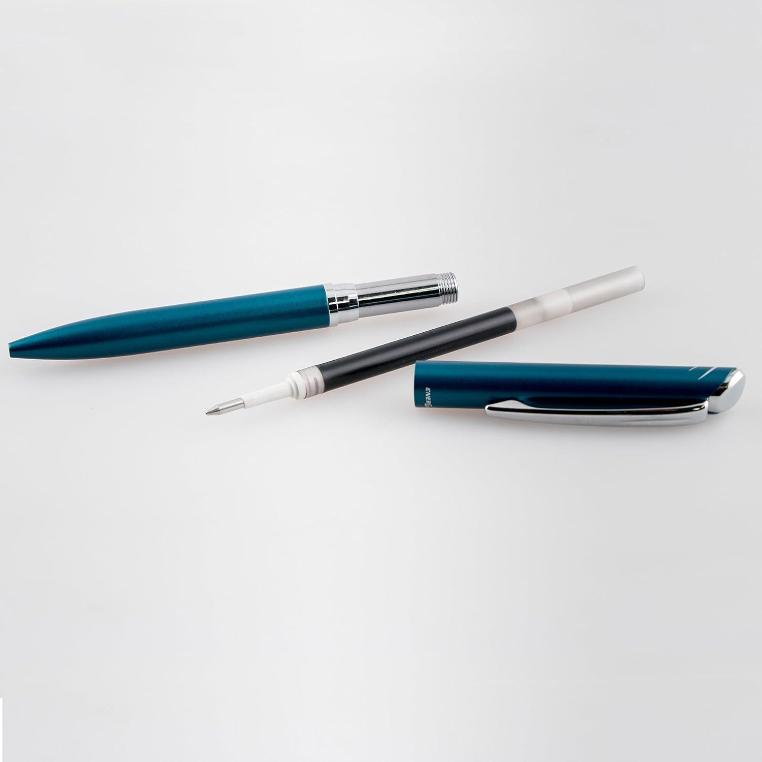 image:imagePentel EnerGel Style Gel Pen 07mm Medium LineTeal Blue Barrel BL2007SABXTeal Blue