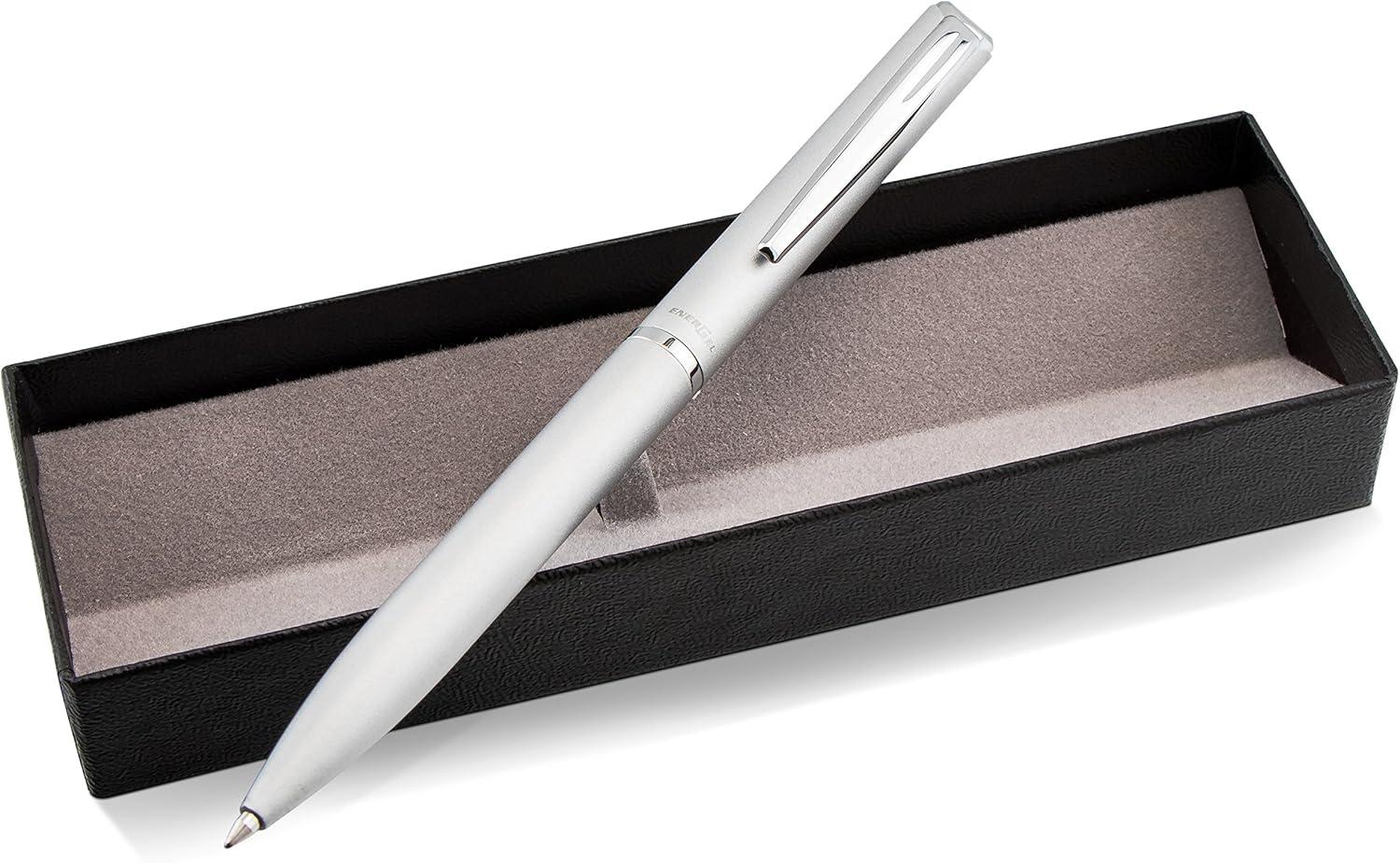 image:imagePentel EnerGel Style Gel Pen 07mm Medium LineTeal Blue Barrel BL2007SABXWhite