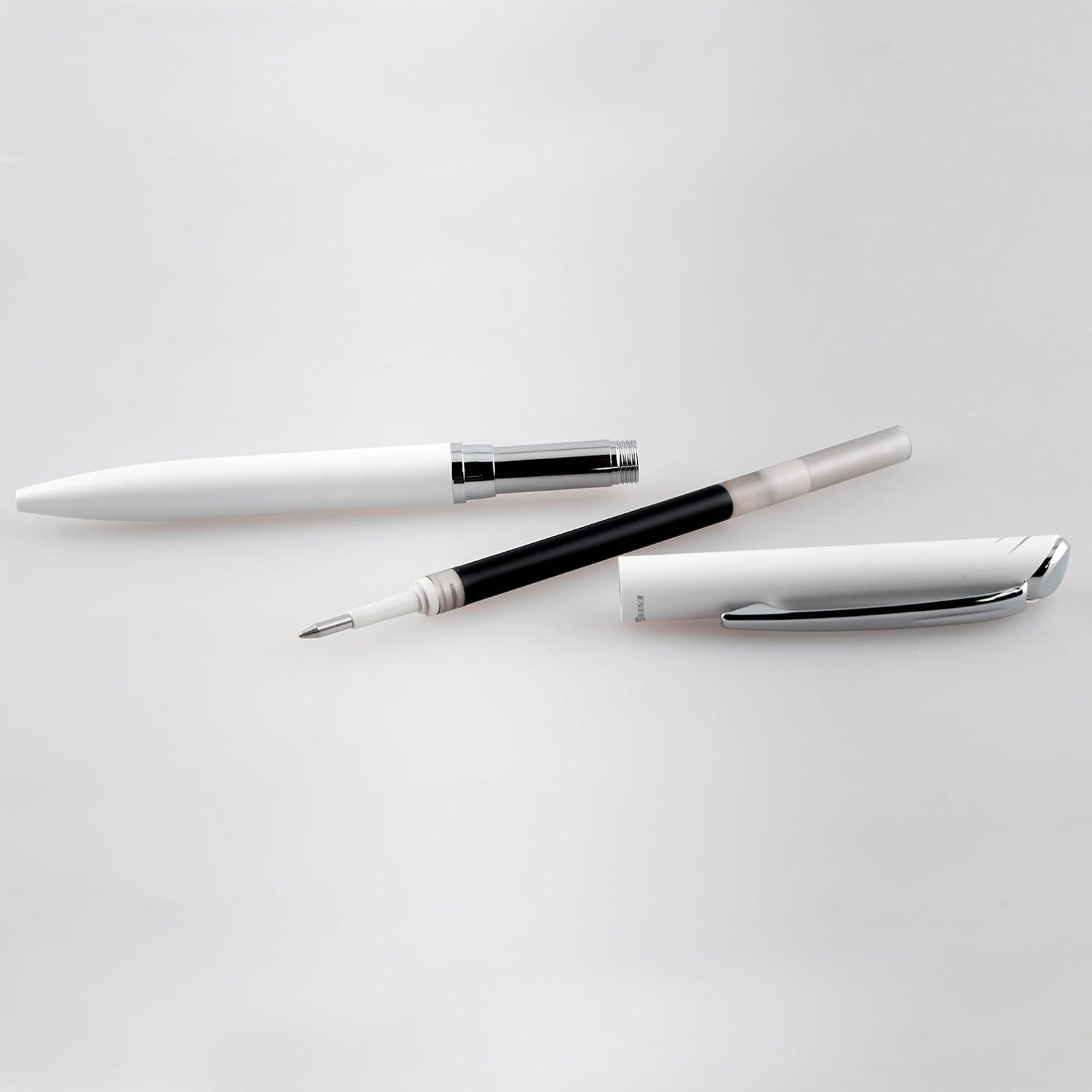 image:imagePentel EnerGel Style Gel Pen 07mm Medium LineTeal Blue Barrel BL2007SABXWhite