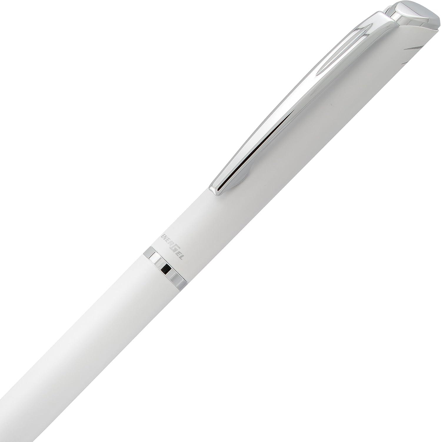 image:imagePentel EnerGel Style Gel Pen 07mm Medium LineTeal Blue Barrel BL2007SABXWhite