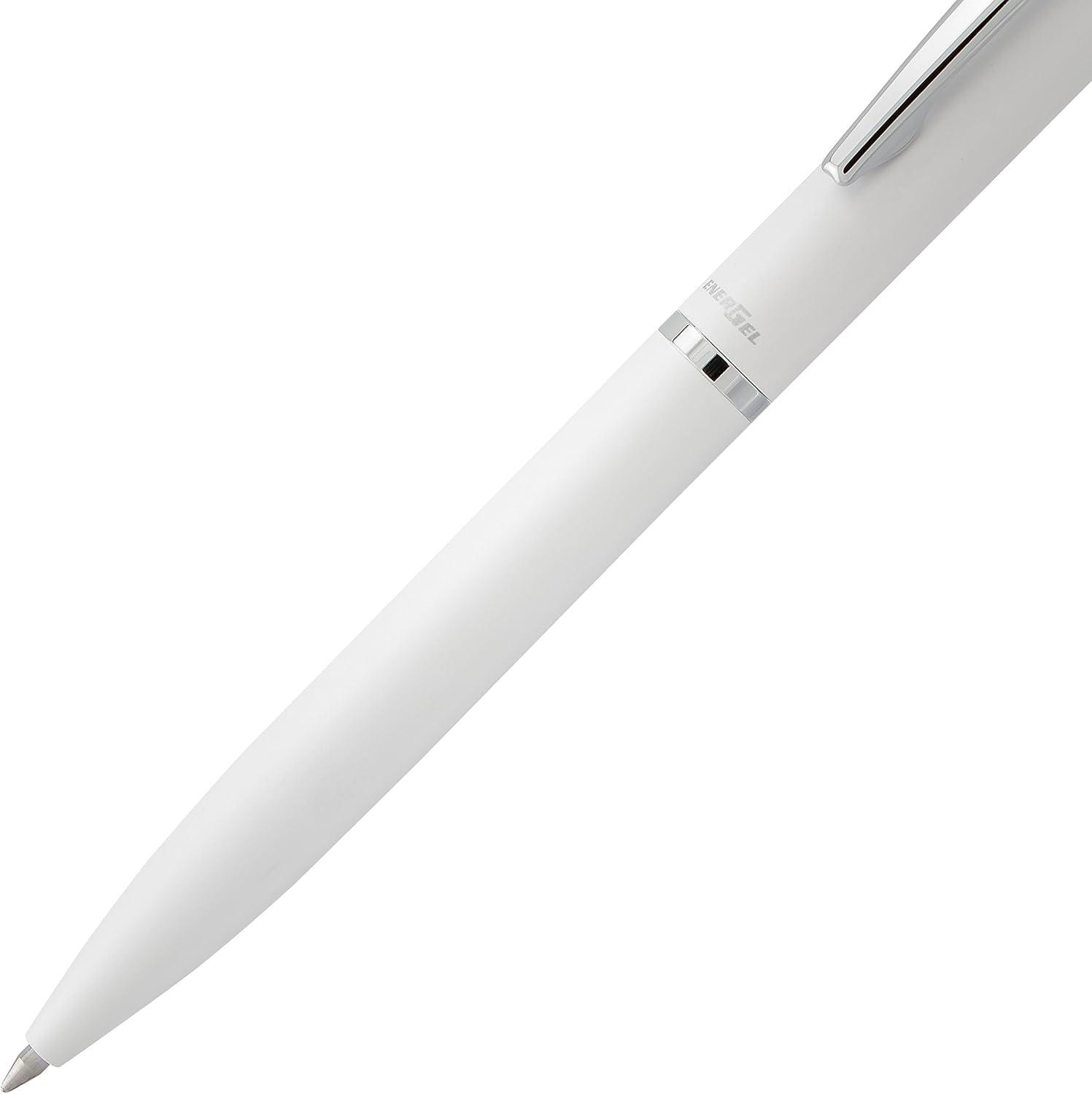 image:imagePentel EnerGel Style Gel Pen 07mm Medium LineTeal Blue Barrel BL2007SABXWhite
