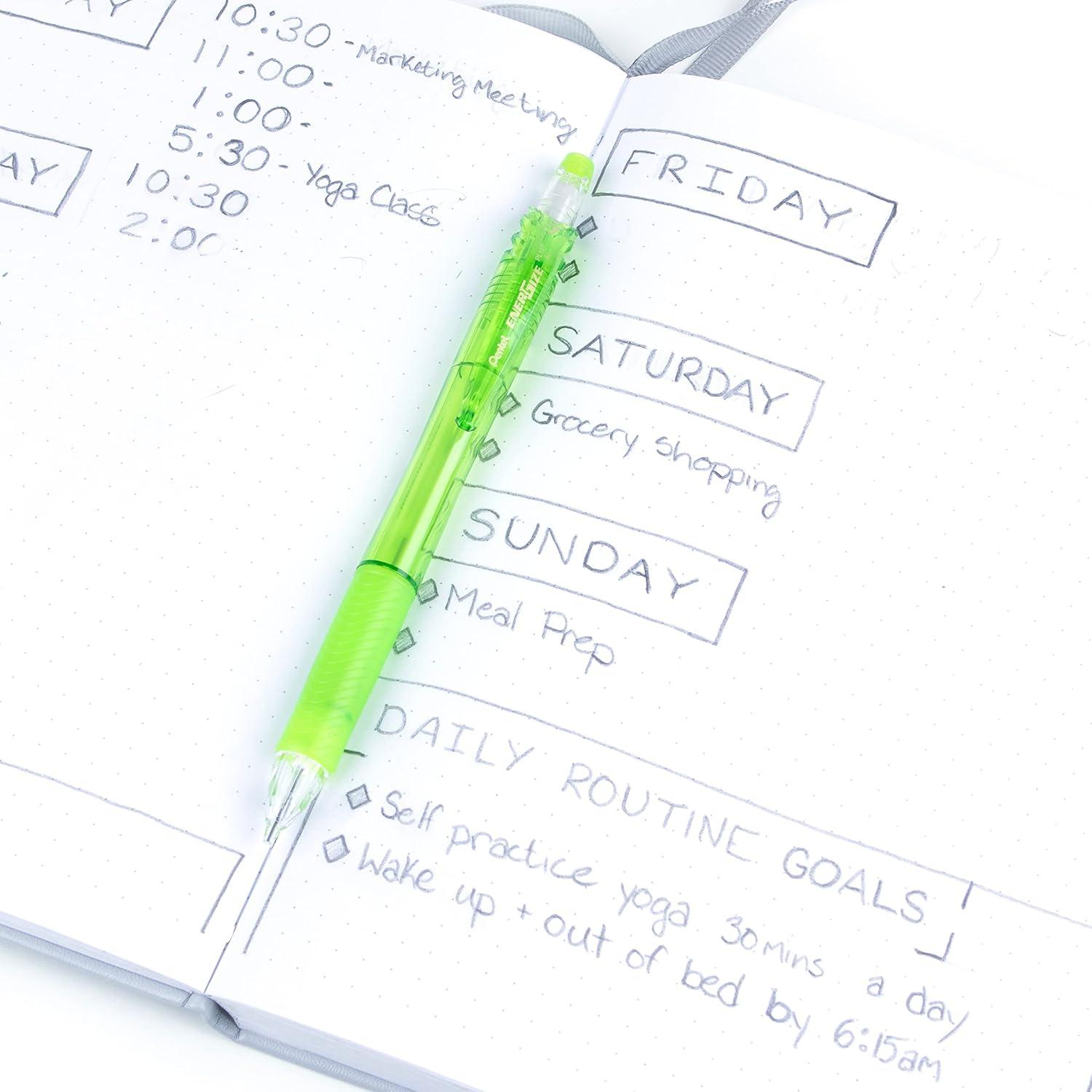 image:imagePentel EnerGizex Mechanical Pencil 07mm Sky Blue Barrel Box of 12 PL107SLight Green Barrel
