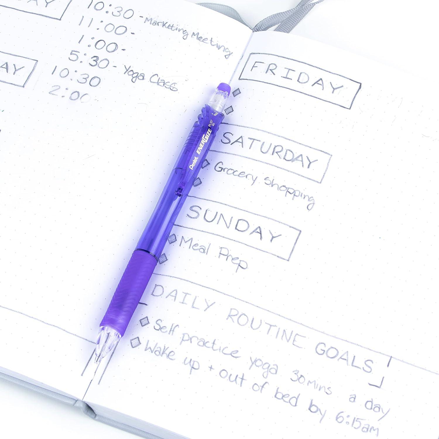 image:imagePentel EnerGizex Mechanical Pencil 07mm Sky Blue Barrel Box of 12 PL107SViolet Barrel