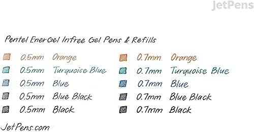 image:imagePentel Energel Infree Gel Ink Ballpoint Pen 05mm Needle Tip Black Ink 5 Pen SetJapan Import