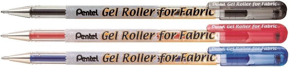image:imagePentel Gel Roller for Fabric 10mm Bold Lines Permanent Black Ink Box of 12 BN15ABlue
