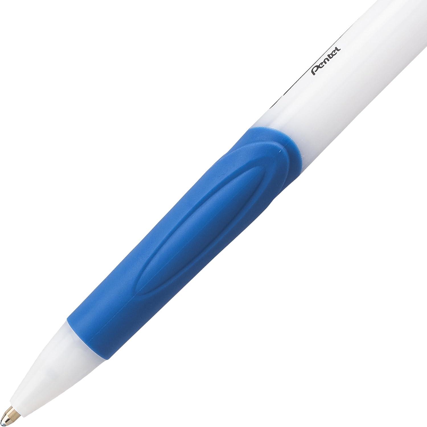 image:imagePentel GlideWrite Ballpoint Pen with TechniFlo Ink 10mm Medium Line Light Blue Ink Box of 12 BX910S1