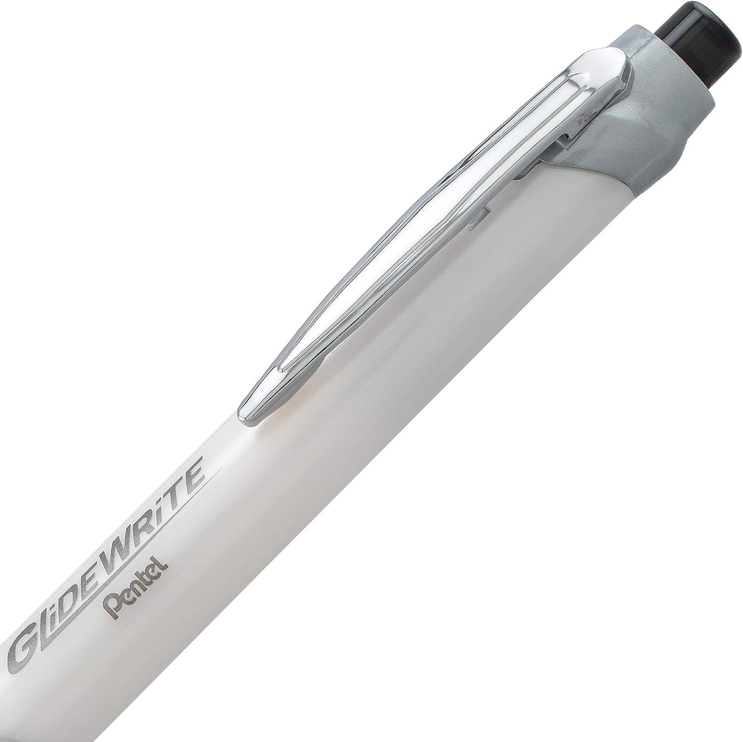 image:imagePentel Glidewrite Signature Ballpoint Pen Black Barrel 10mm Medium Line Black Ink 12 Pens BX930AABlack