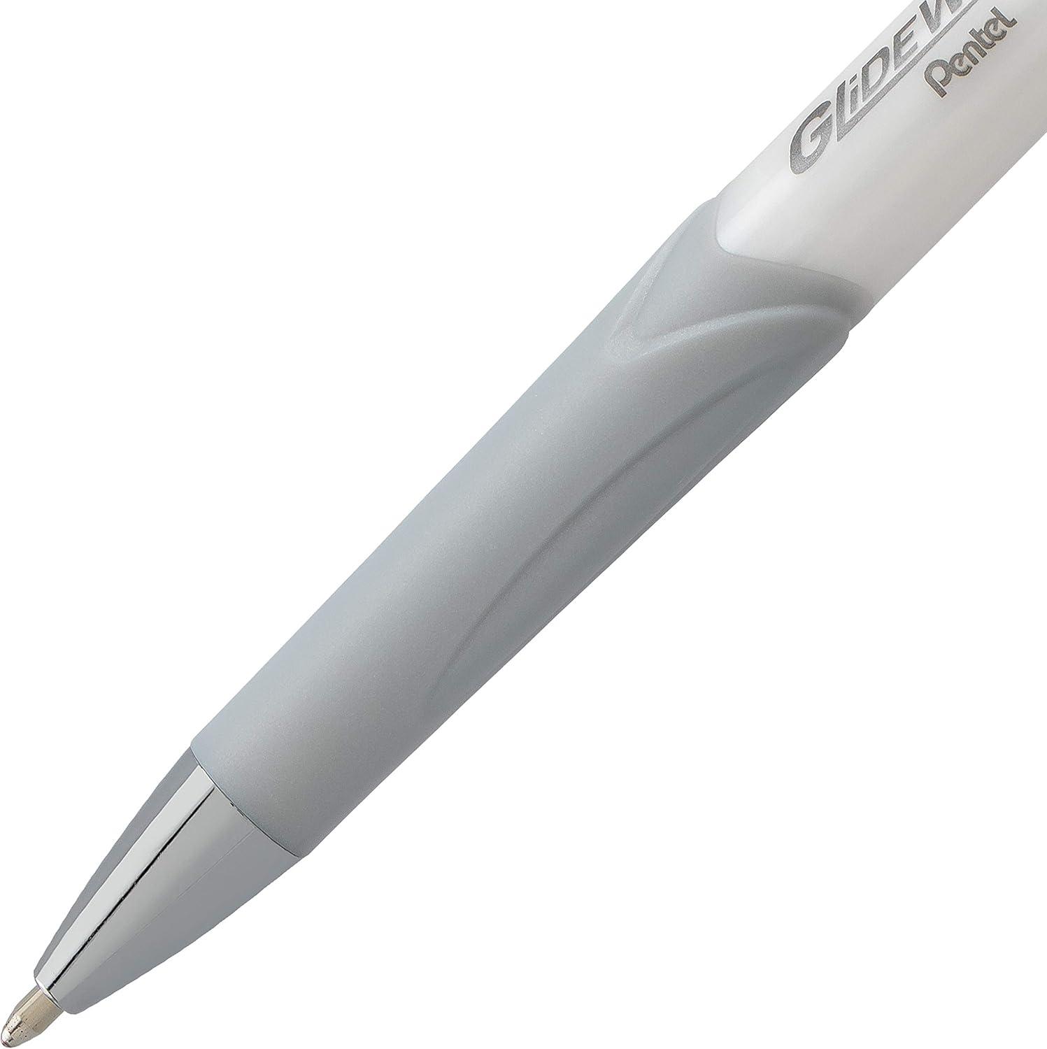 image:imagePentel Glidewrite Signature Ballpoint Pen Black Barrel 10mm Medium Line Black Ink 12 Pens BX930AABlack