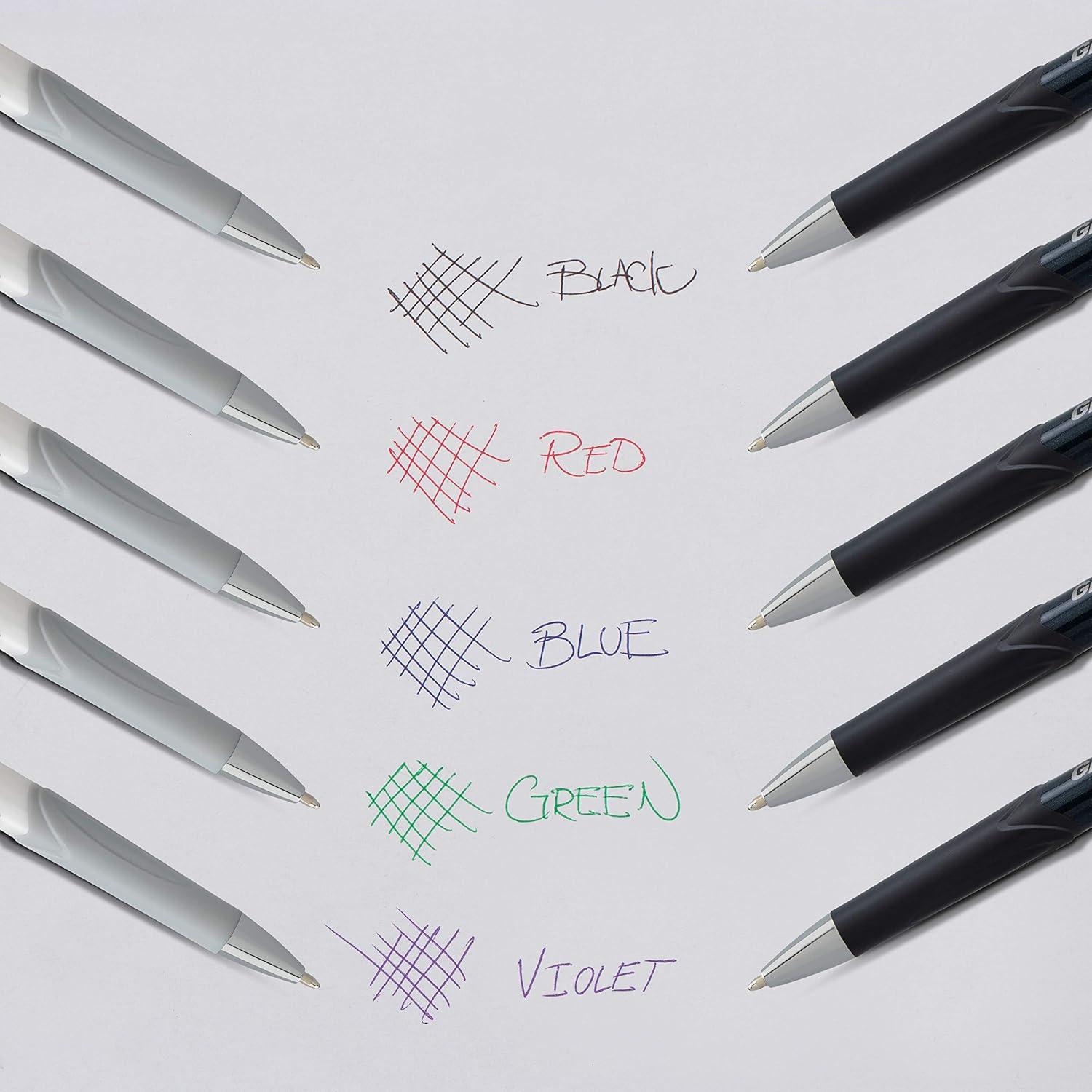 image:imagePentel Glidewrite Signature Ballpoint Pen Black Barrel 10mm Medium Line Black Ink 12 Pens BX930AAGreen