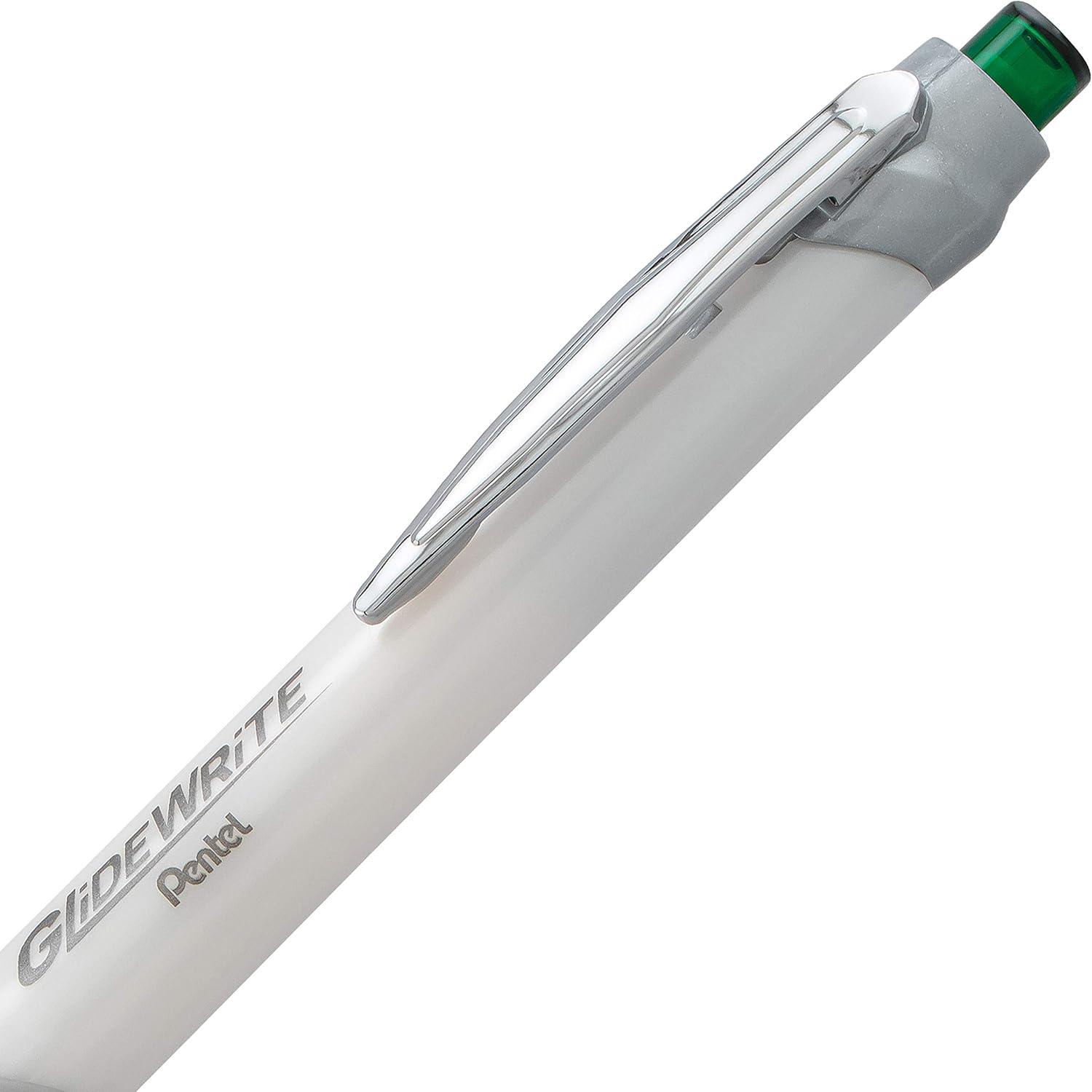 image:imagePentel Glidewrite Signature Ballpoint Pen Black Barrel 10mm Medium Line Black Ink 12 Pens BX930AAGreen