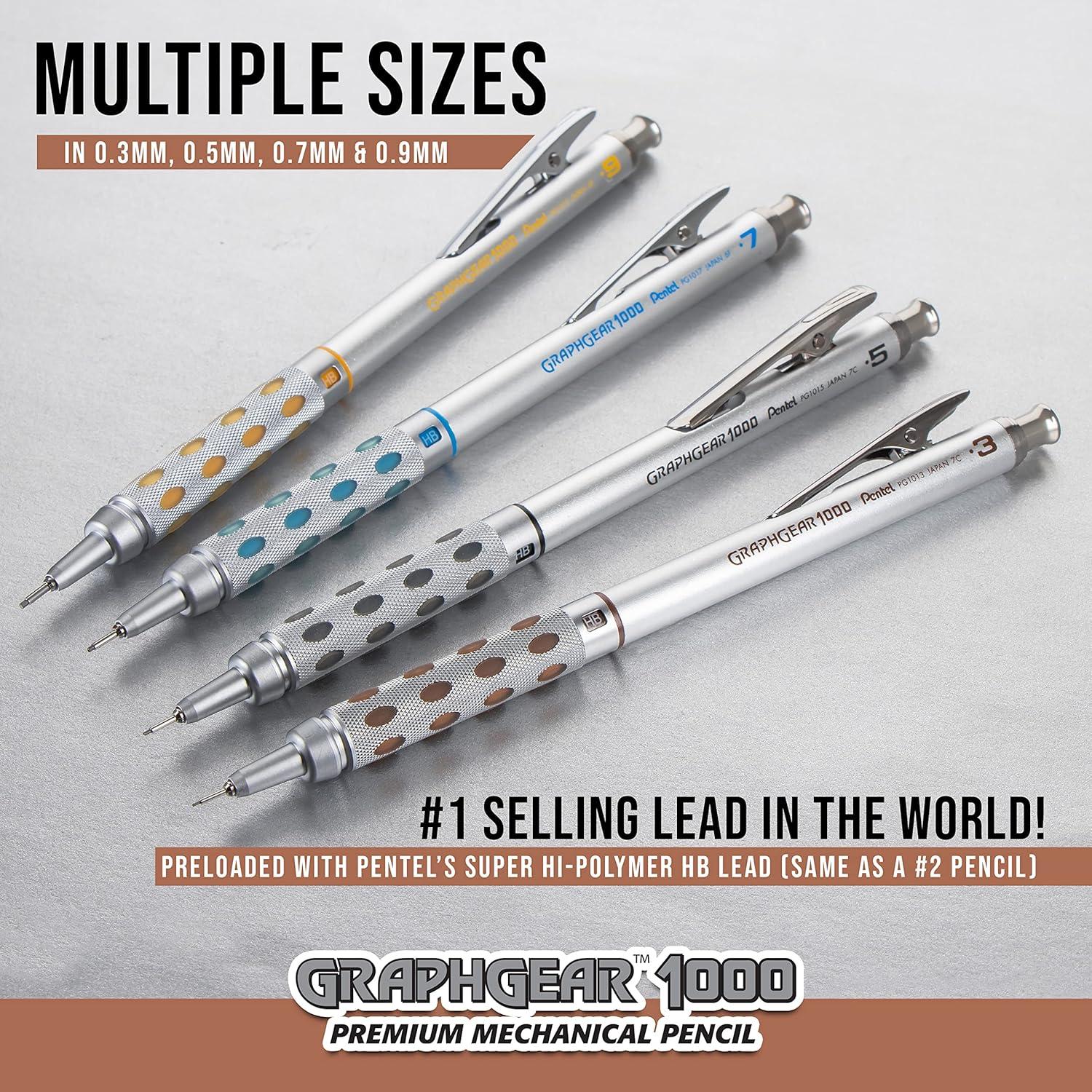 image:imagePentel Graph Gear 1000 Automatic Drafting Pencil 07mm Lead Size Blue Barrel 1 Each PG1017CBlack