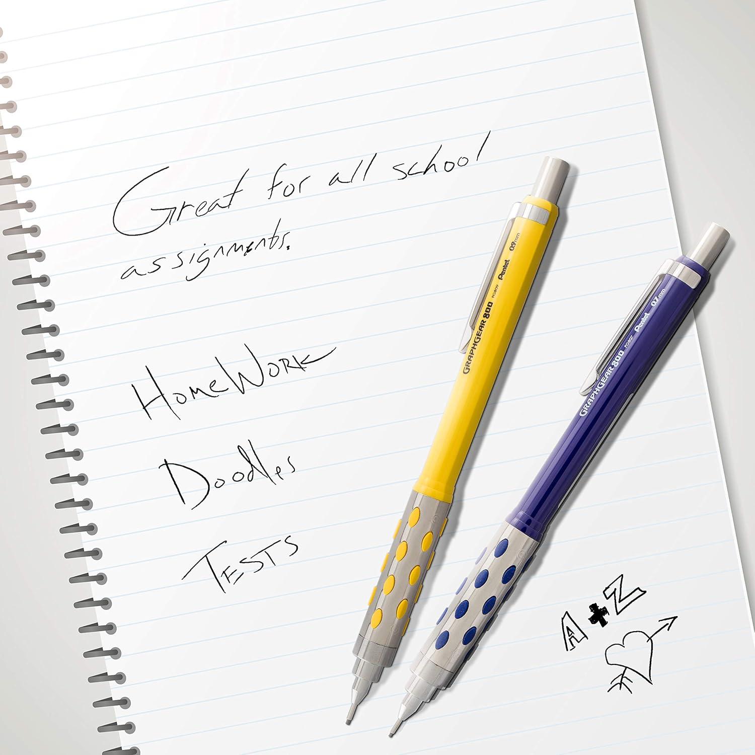 image:imagePentel Graph Gear 800 Mechanical Drafting Pencil 07mm Blue Barrel with Lead and Small PG807LZBP1 Pencil Lead and Eraser