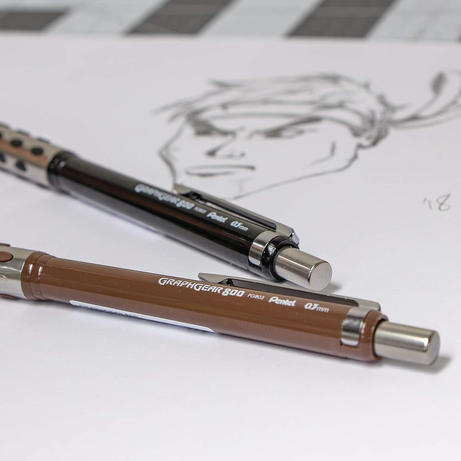 image:imagePentel Graph Gear 800 Mechanical Drafting Pencil 07mm Blue Barrel with Lead and Small PG807LZBP1 Pencil Lead and Eraser