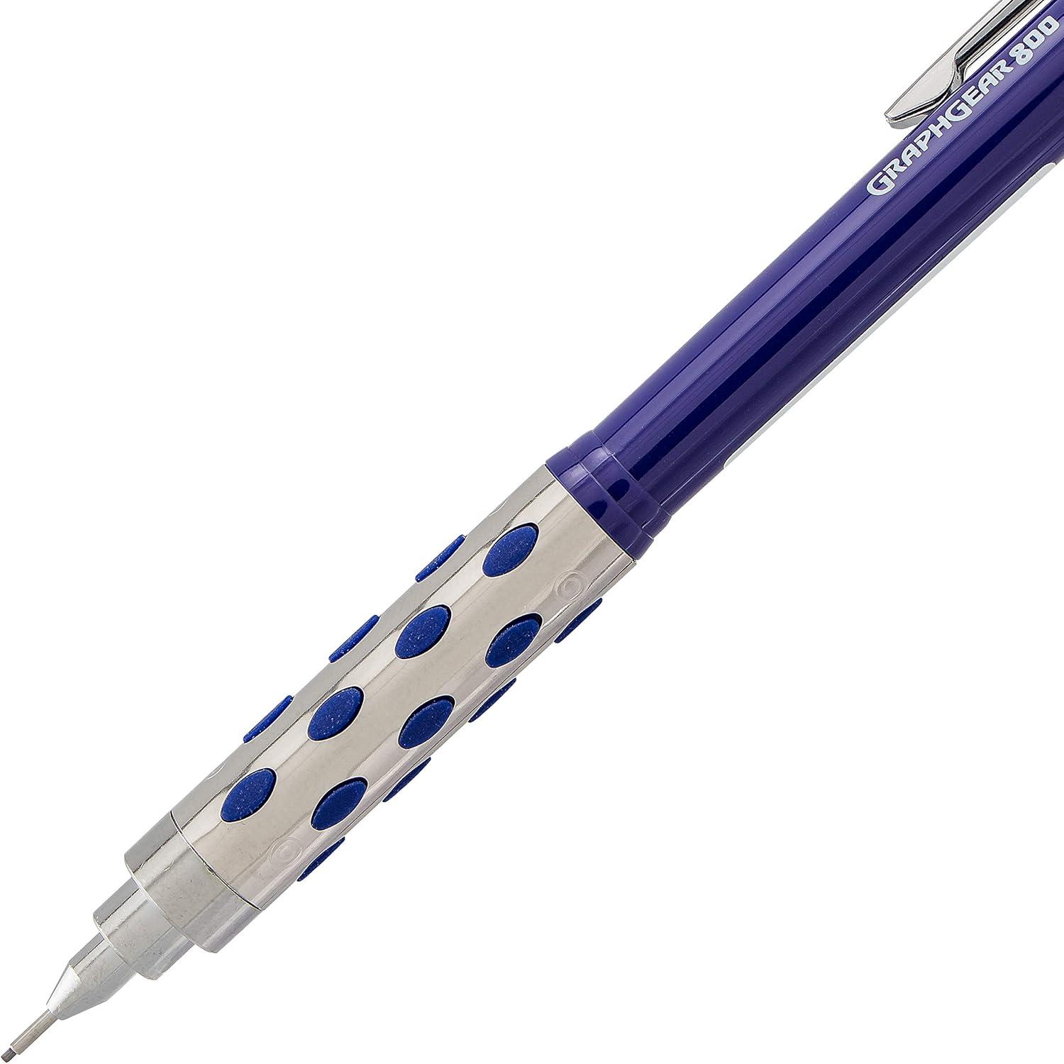 image:imagePentel Graph Gear 800 Mechanical Drafting Pencil 07mm Blue Barrel with Lead and Small PG807LZBP1 Pencil Lead and Eraser