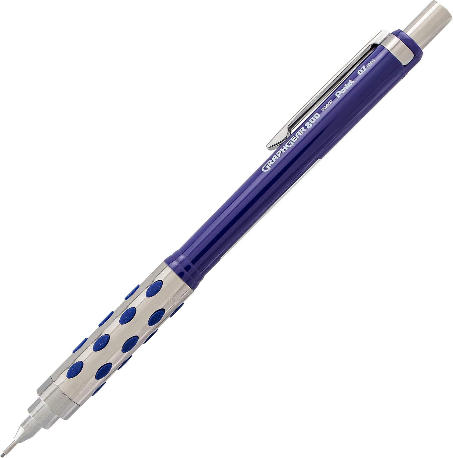 image:imagePentel Graph Gear 800 Mechanical Drafting Pencil 07mm Blue Barrel with Lead and Small PG807LZBP1 Pencil Lead and Eraser