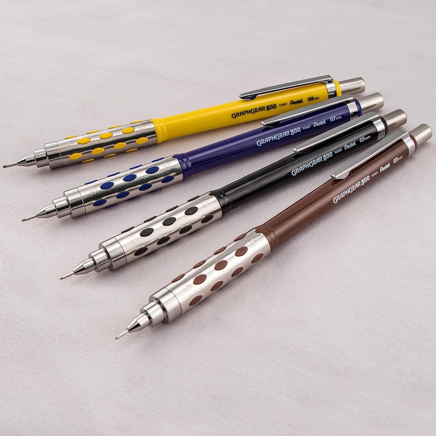 image:imagePentel Graph Gear 800 Mechanical Drafting Pencil 07mm Blue Barrel with Lead and Small PG807LZBP12 Pack