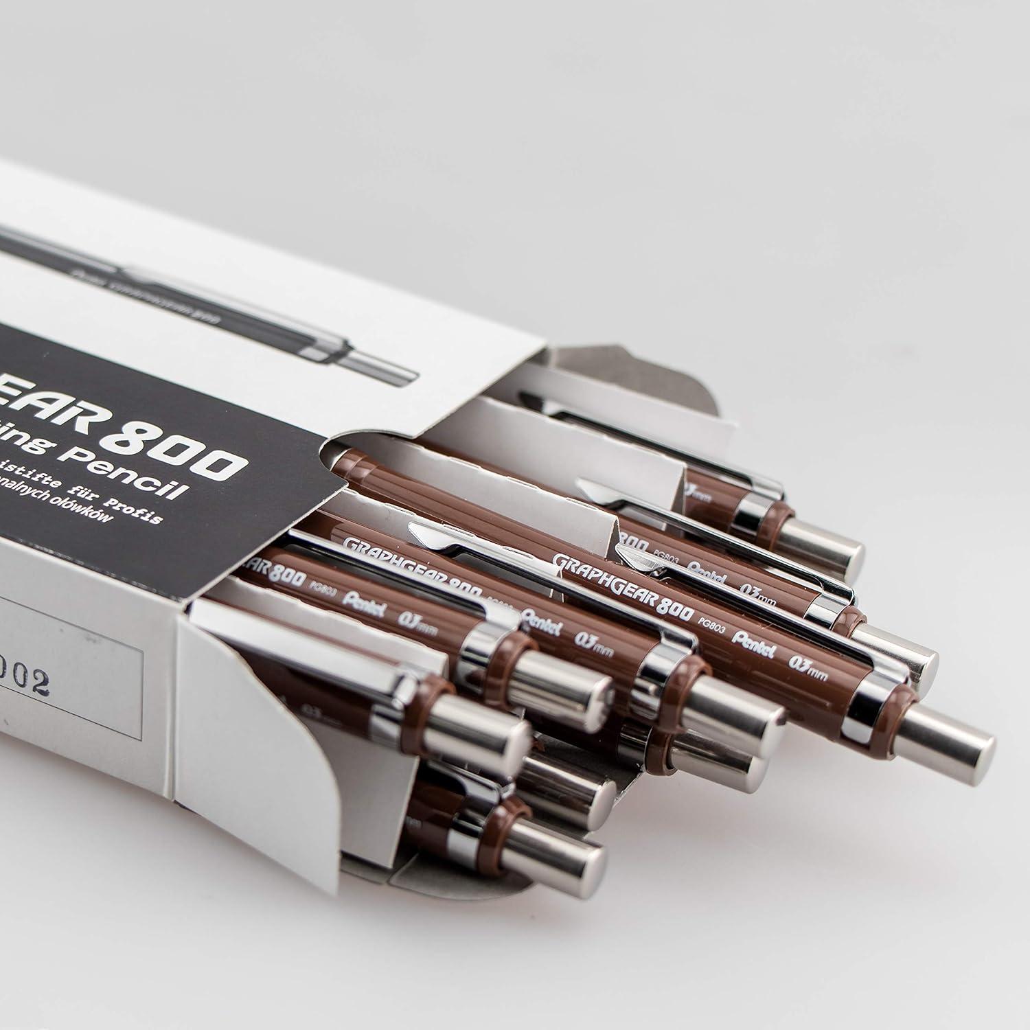 image:imagePentel Graph Gear 800 Mechanical Drafting Pencil 07mm Blue Barrel with Lead and Small PG807LZBP12 Pack