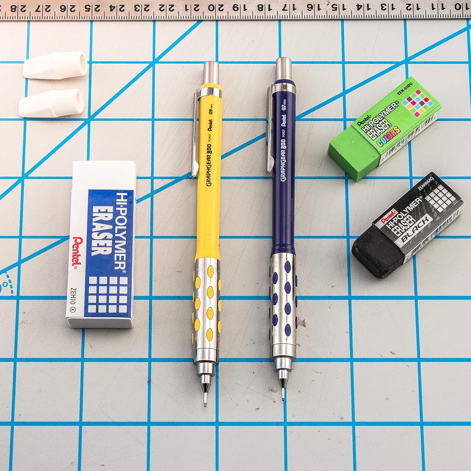 image:imagePentel Graph Gear 800 Mechanical Drafting Pencil 07mm Blue Barrel with Lead and Small PG807LZBP12 Pack